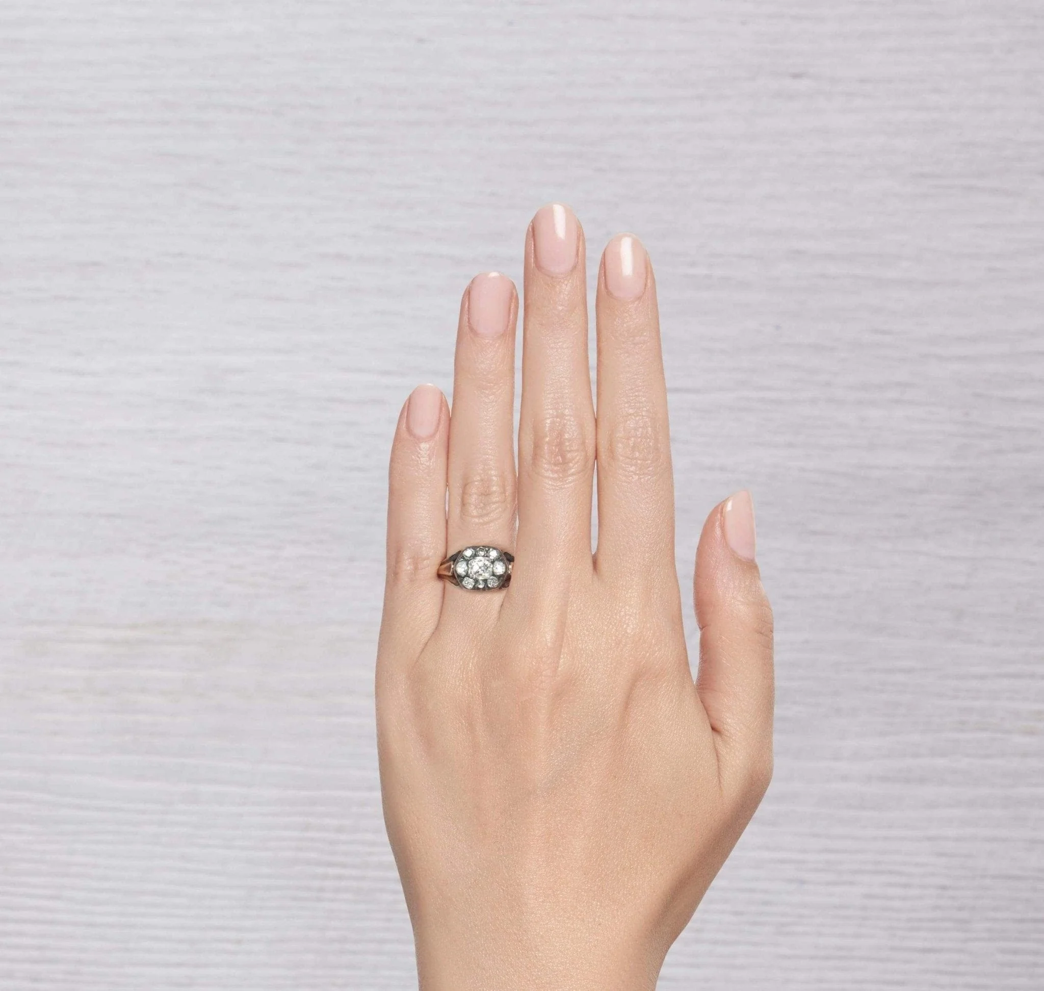 GEORGIAN DIAMOND CLUSTER RING - Image 6