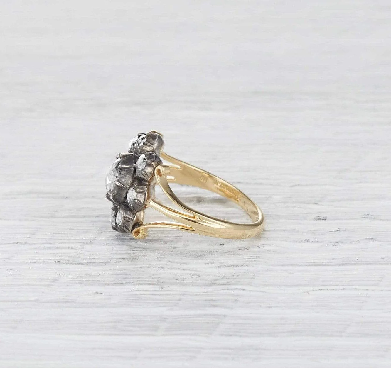 Georgian Diamond Cluster Ring - Image 3