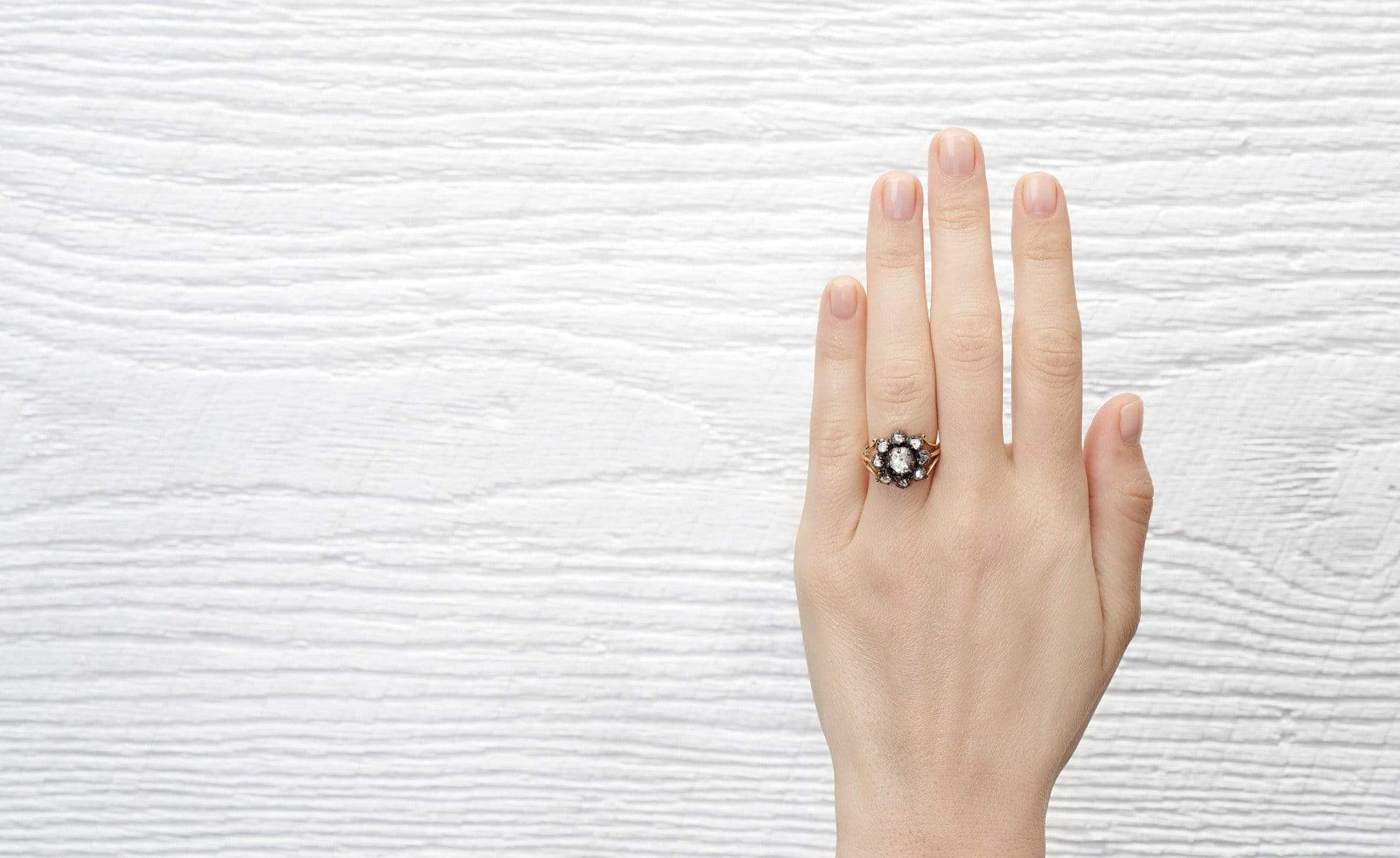 Georgian Diamond Cluster Ring - Image 5
