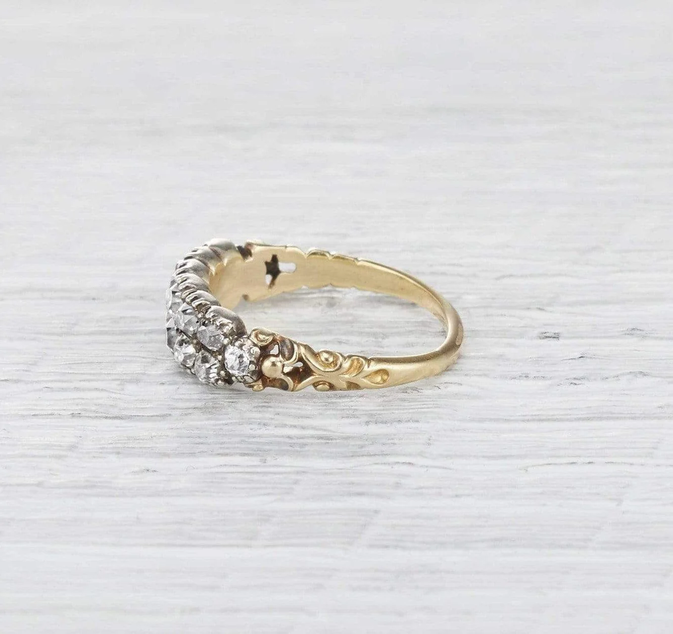 Georgian Double Row Diamond Ring - Image 3
