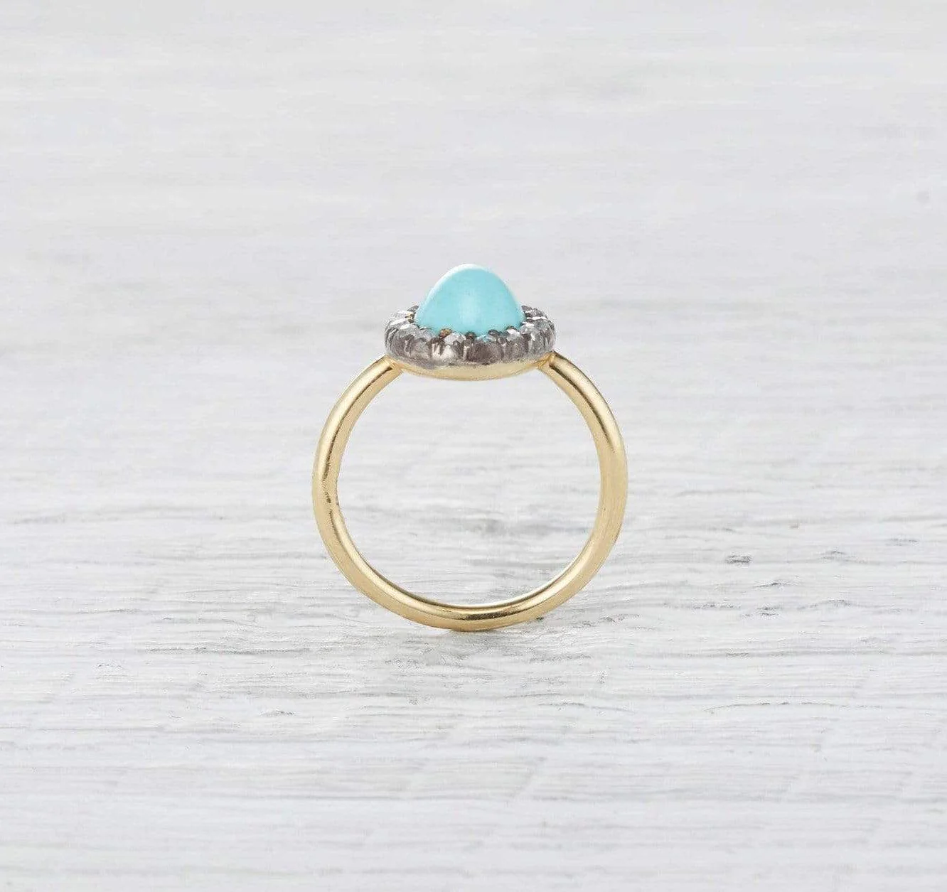 Georgian Turquoise Cluster Ring - Image 4