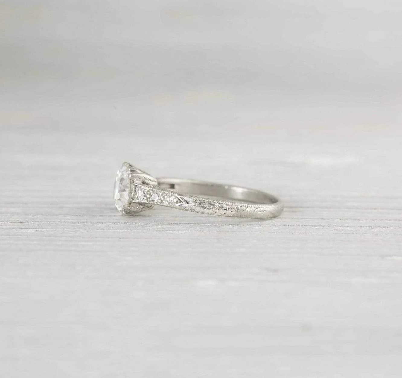 .96 Carat Vintage Art Deco Engagement Ring - Image 3