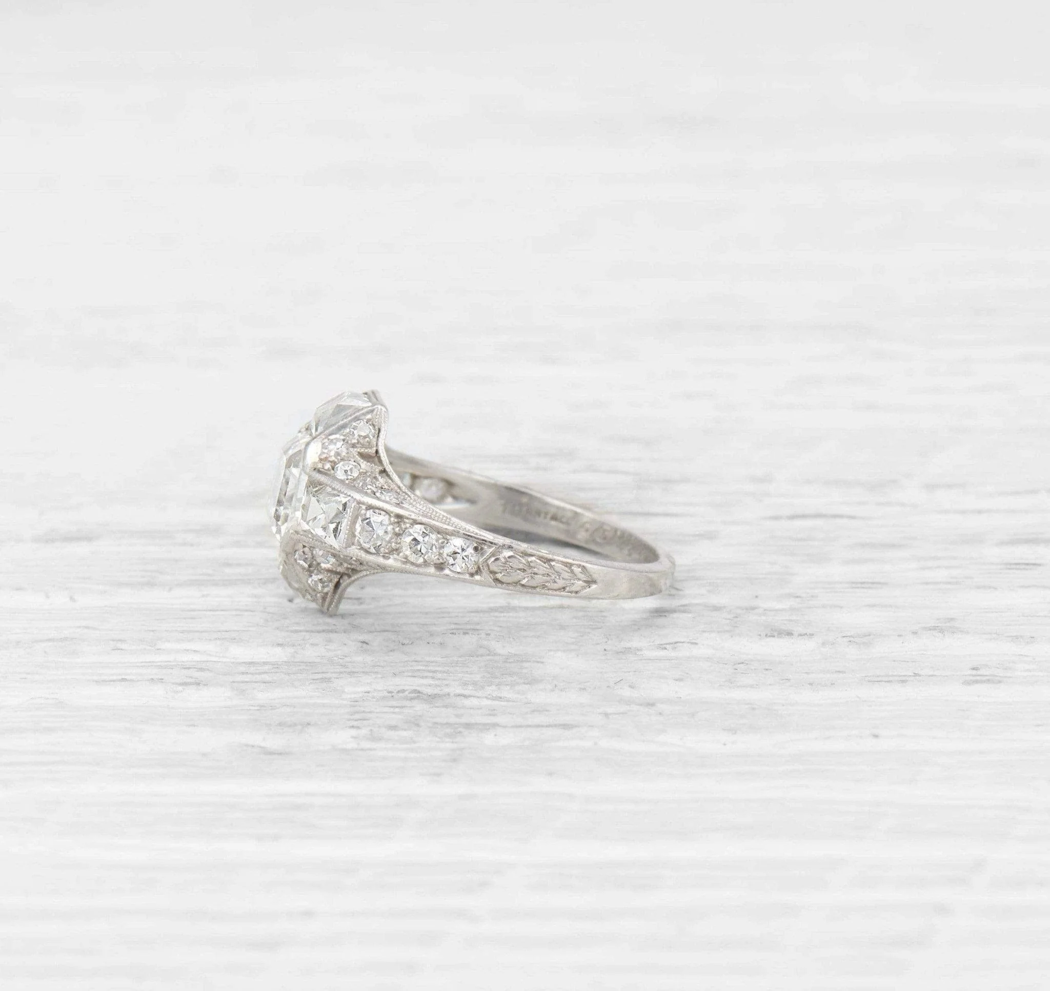 Late Edwardian Tiffany & Co. Asscher-Cut Diamond Engagement Ring - Image 3