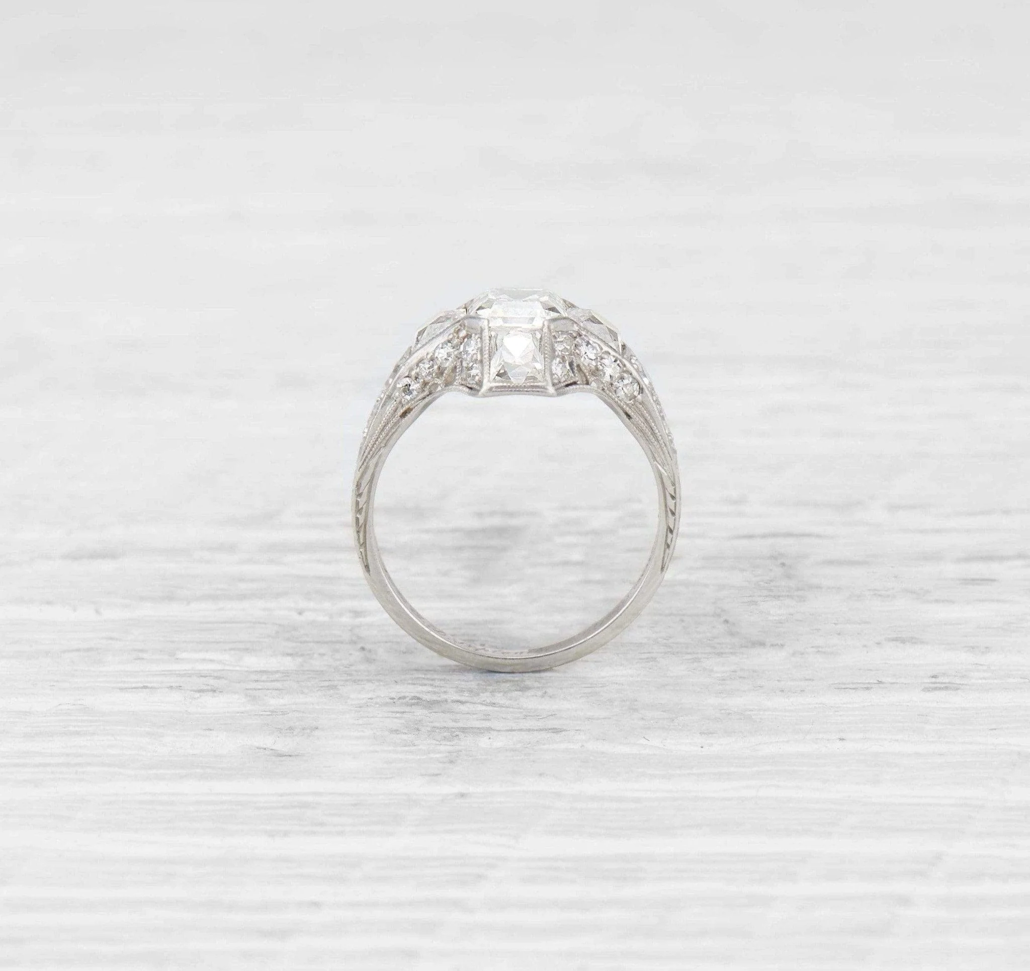 Late Edwardian Tiffany & Co. Asscher-Cut Diamond Engagement Ring - Image 4
