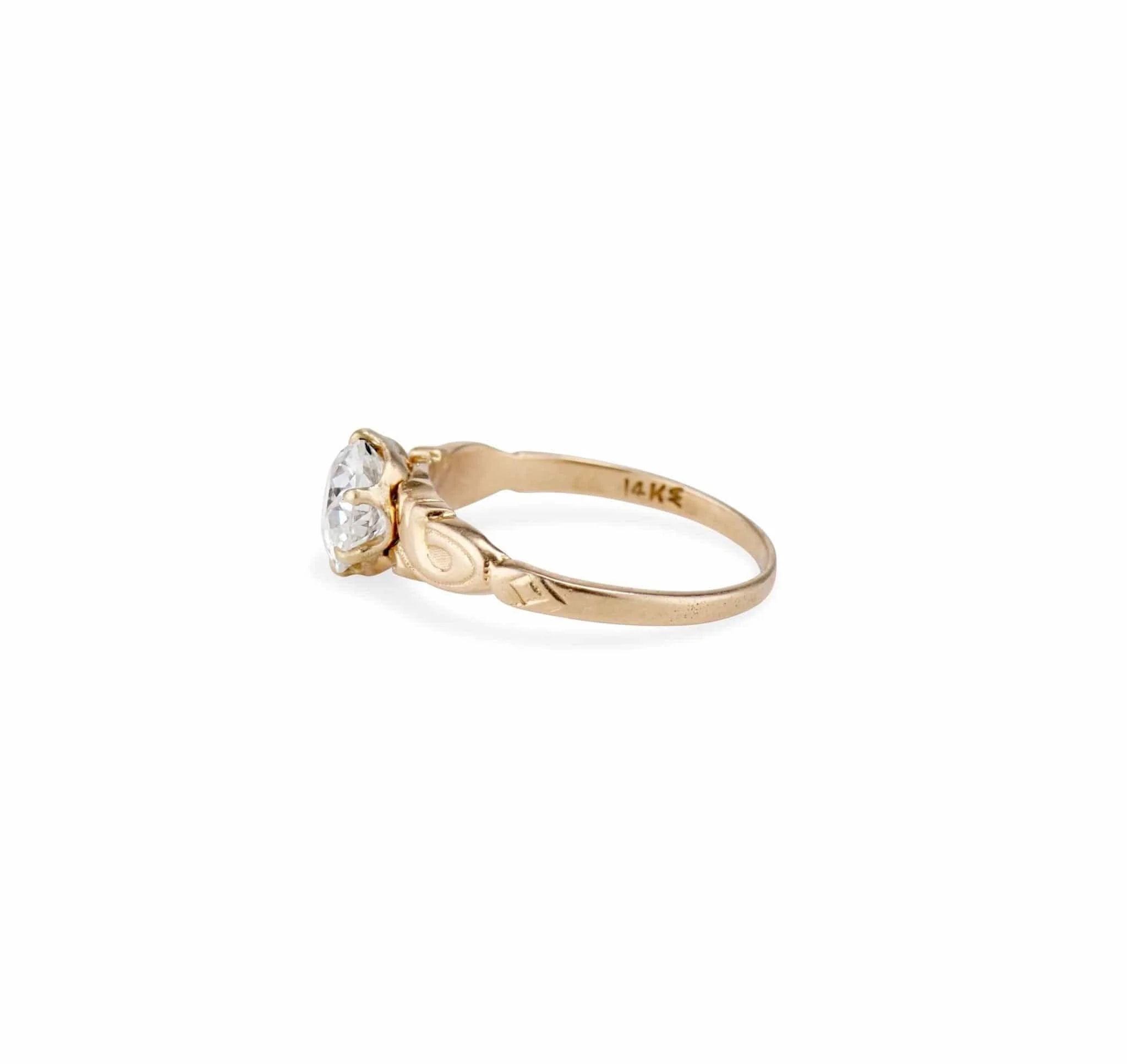 Late Victorian J.R. Wood & Sons 1.24 Carat Old European Cut Diamond Solitaire - Image 3