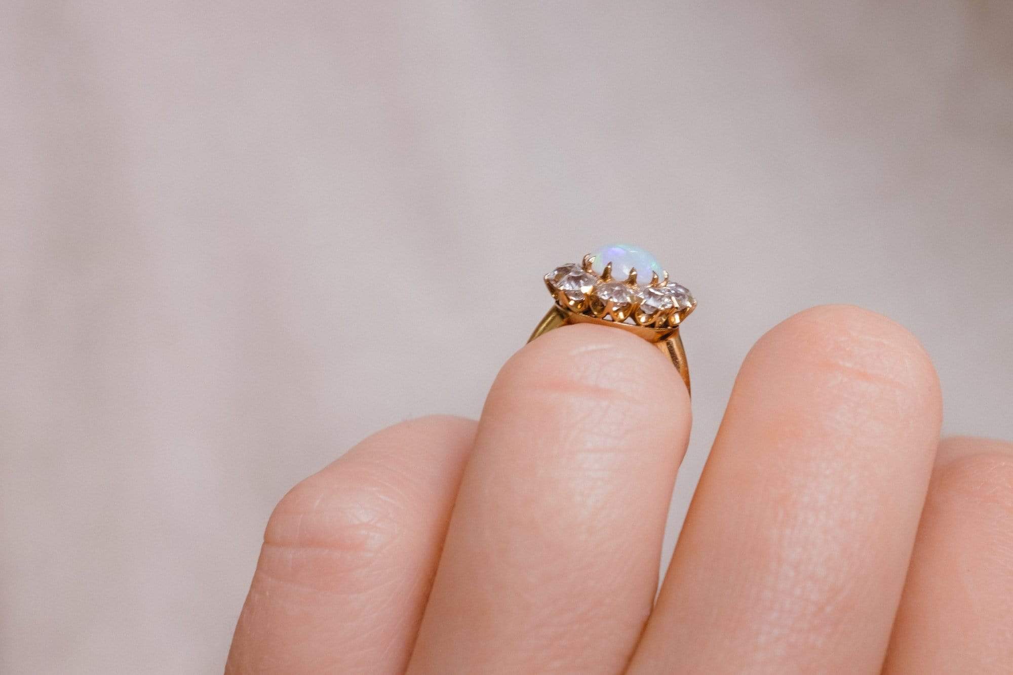 Late Victorian Opal & Diamond Cluster - Image 8