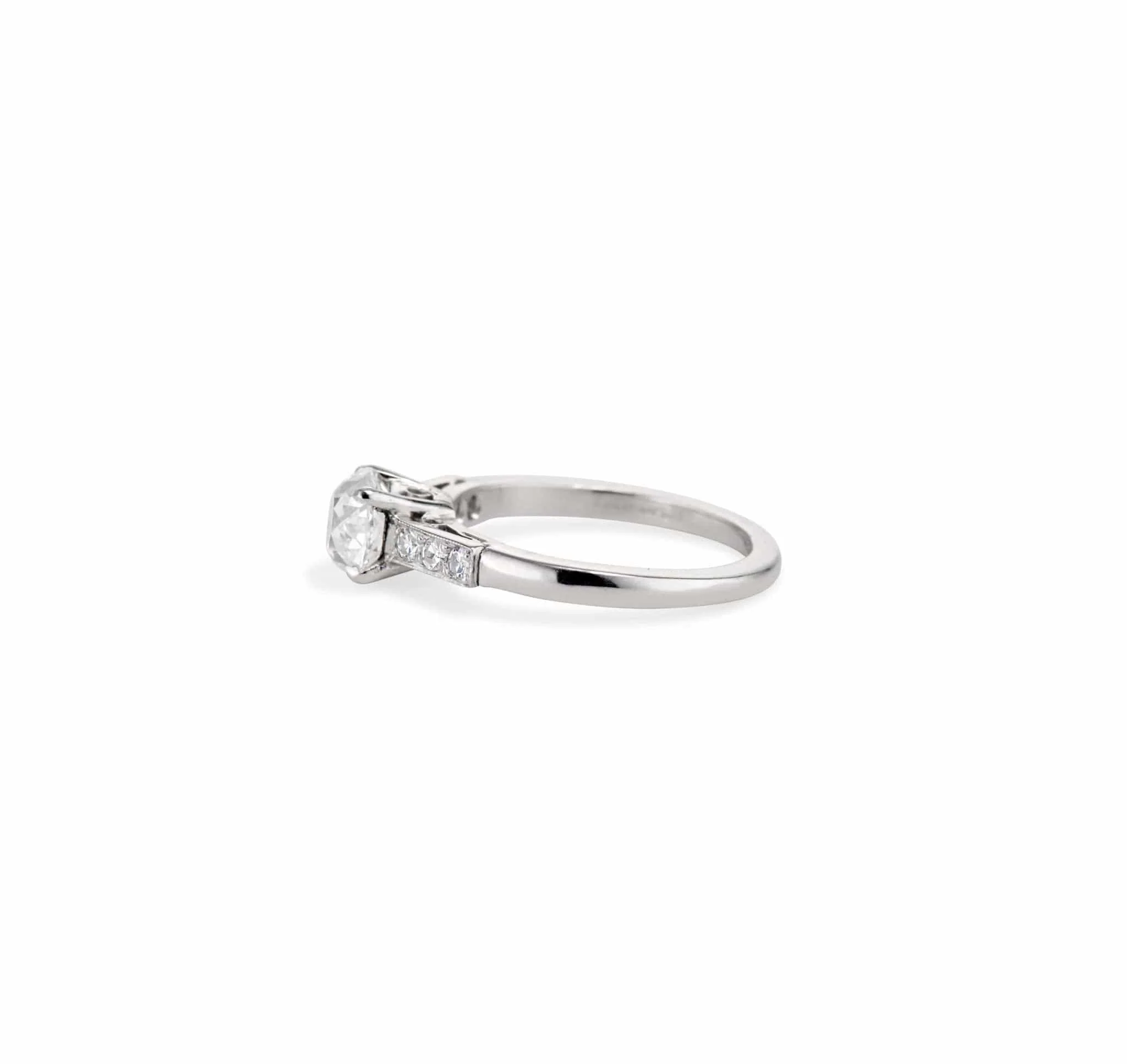Mid-Century 1.13 Carat Old European Diamond Engagement Ring - Image 3