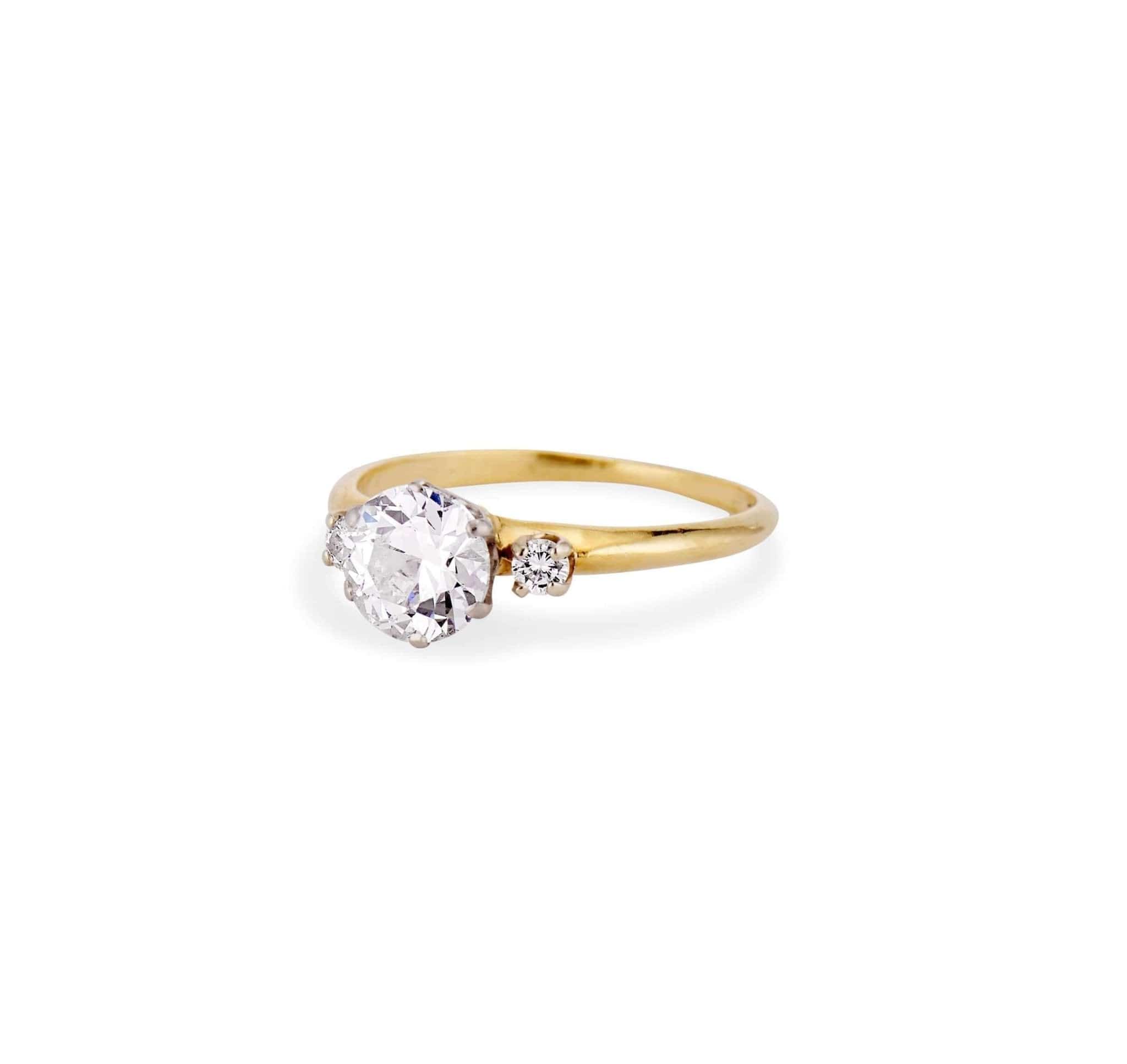 .90 Carat Tiffany & Co Three Stone Diamond Ring