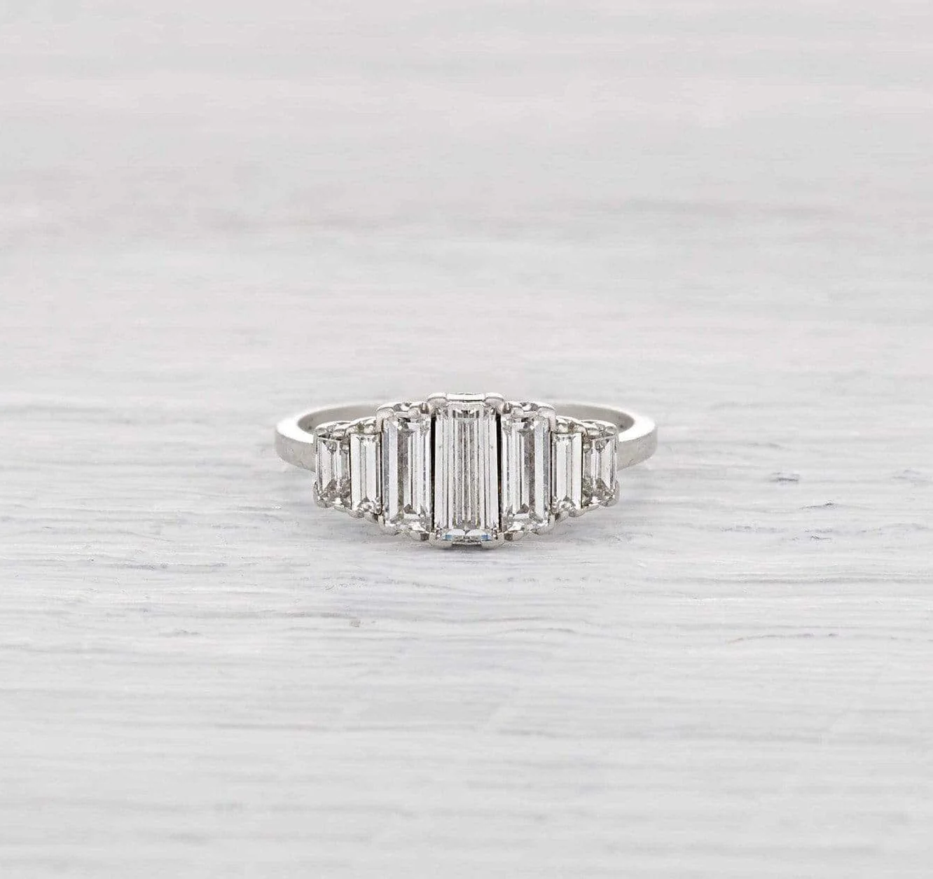 Retro Seven Stone Engagement Ring - Image 2