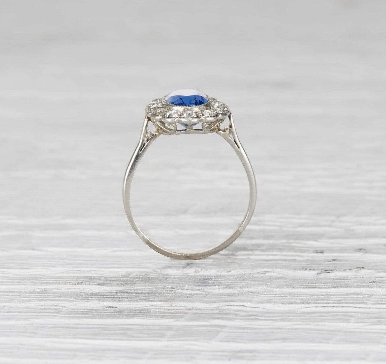 Three Carat Edwardian Sapphire Engagement Ring - Image 4