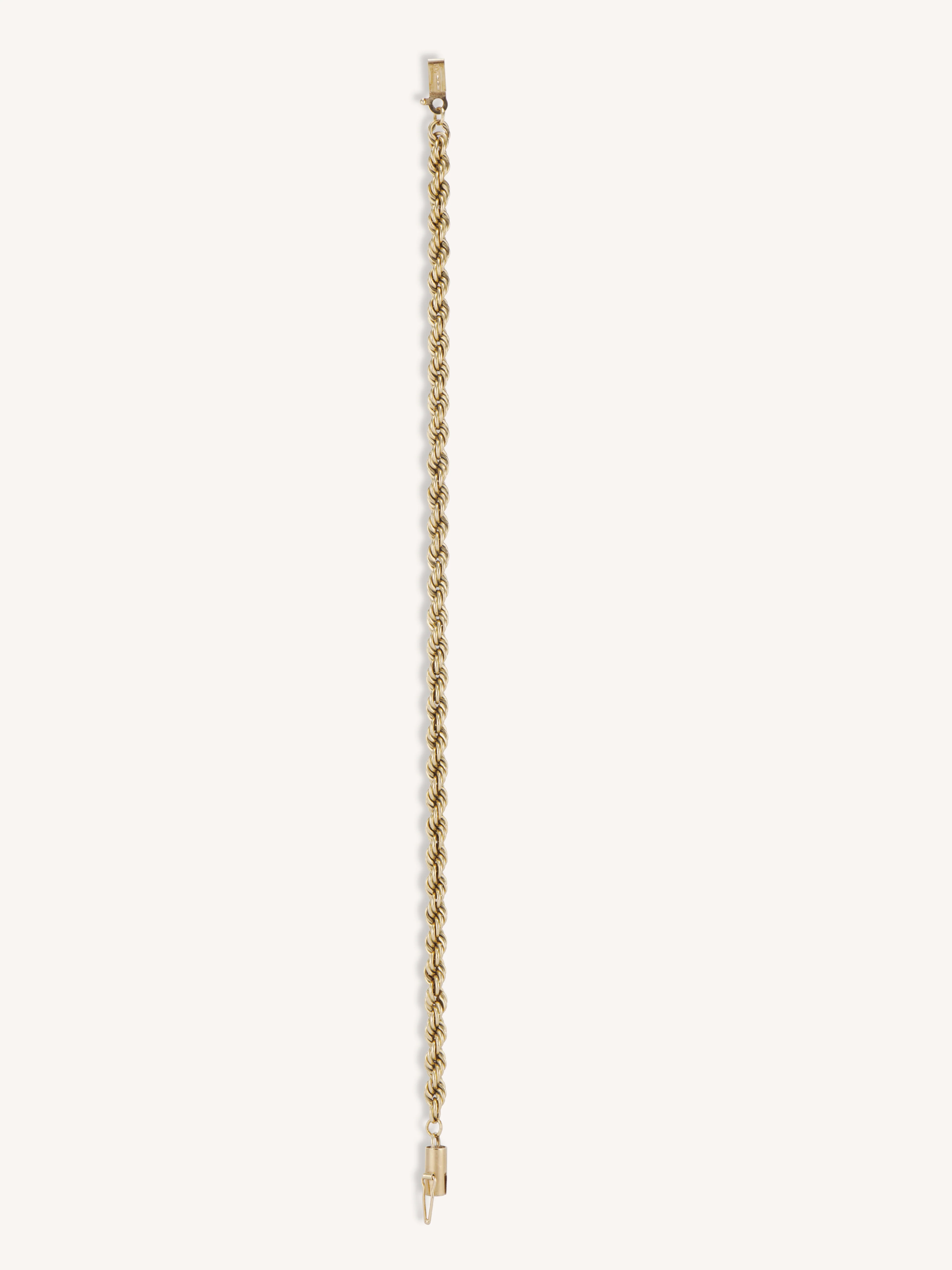 Tiffany & Co. Vintage 14k Yellow Gold Rope Chain Bracelet - Image 4