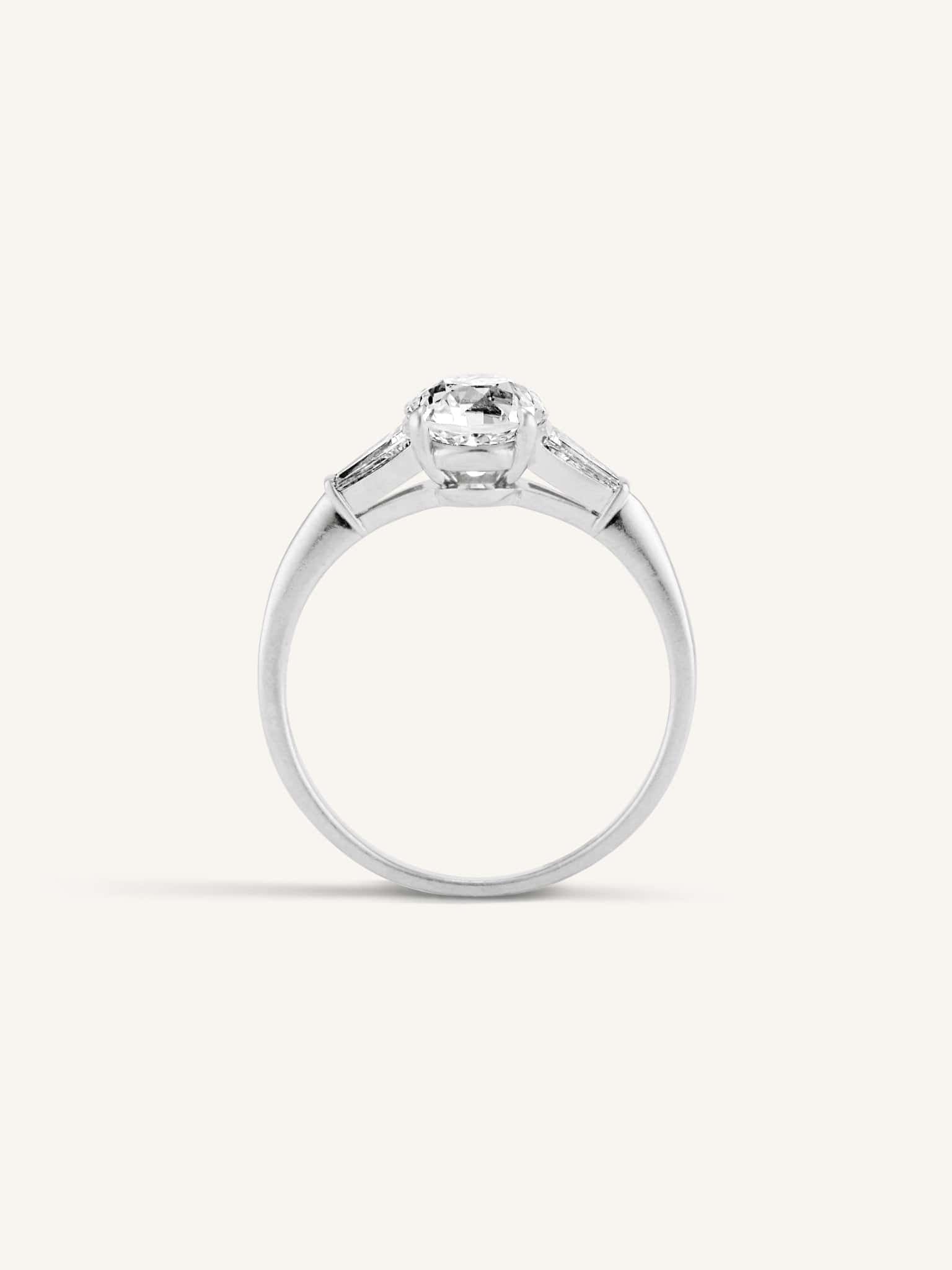 Tiffany & Co. 1.36 Carat Old European Cut Diamond Vintage Engagement Ring - Image 6