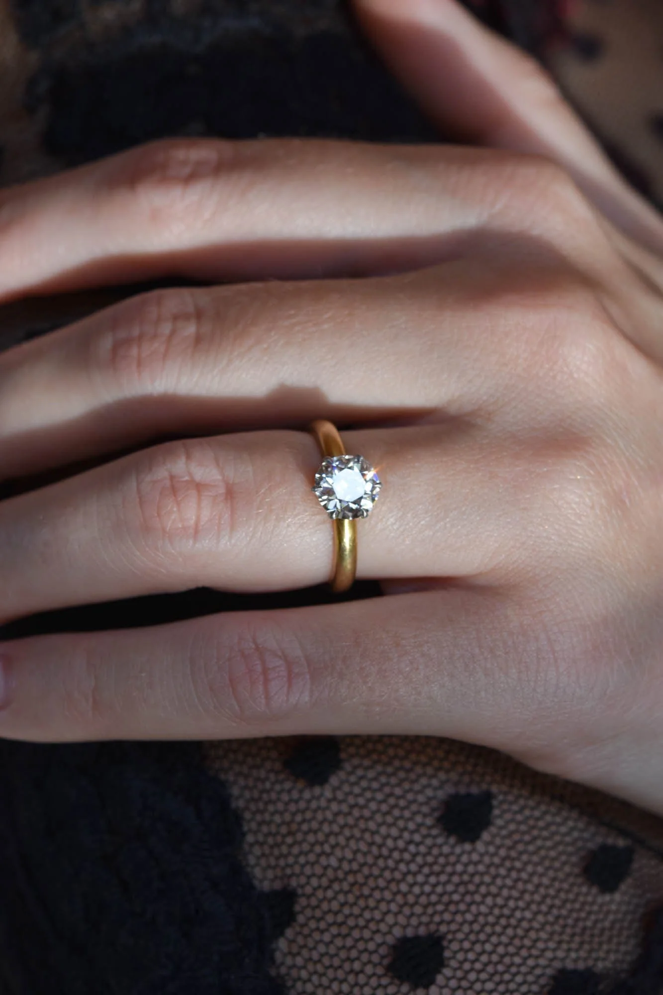 Tiffany & Co. 1.52 Carat Old European Diamond Solitaire Vintage Engagement Ring - Image 2
