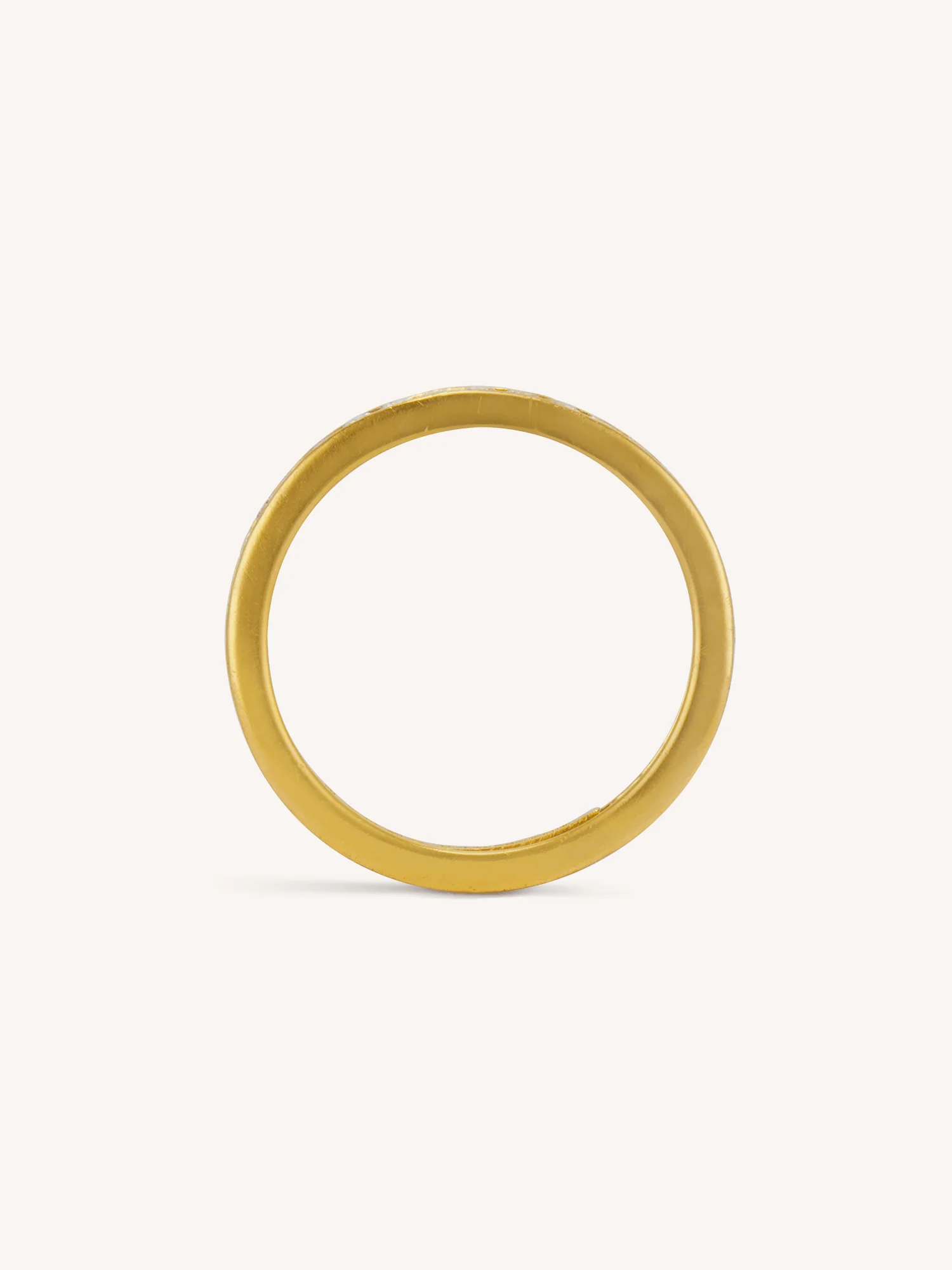 Tiffany & Co. 1940's Yellow Gold Vintage Diamond Eternity Wedding Band - Size 4.5 - Image 5