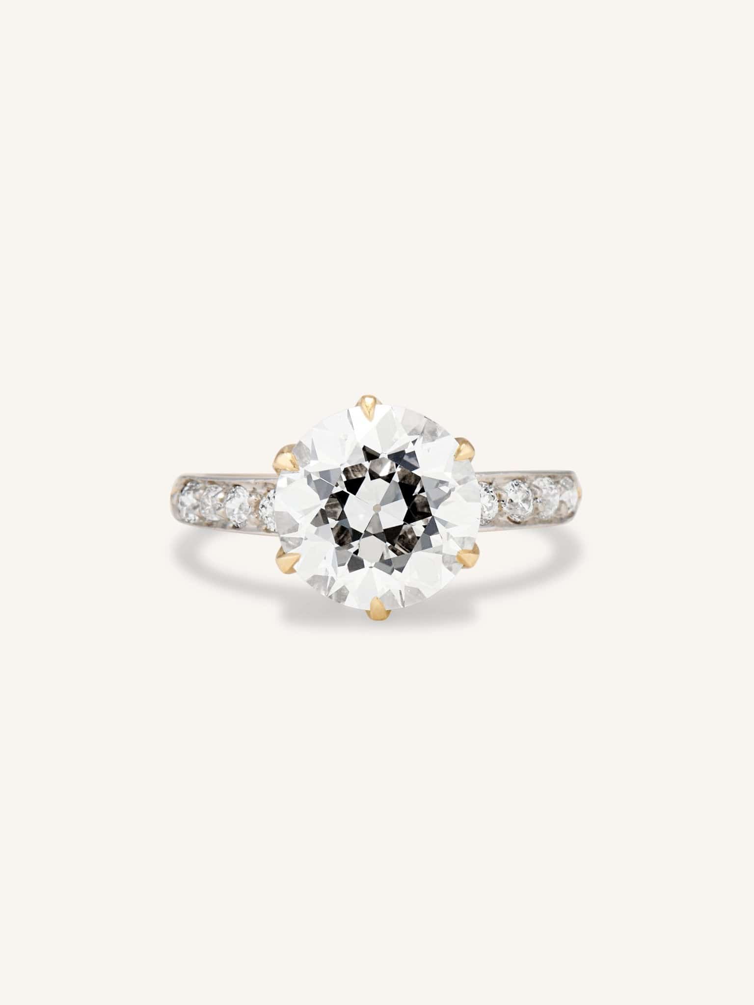 Tiffany & Co. 3.02 Carat Old European Cut Diamond Solitaire Vintage Engagement Ring