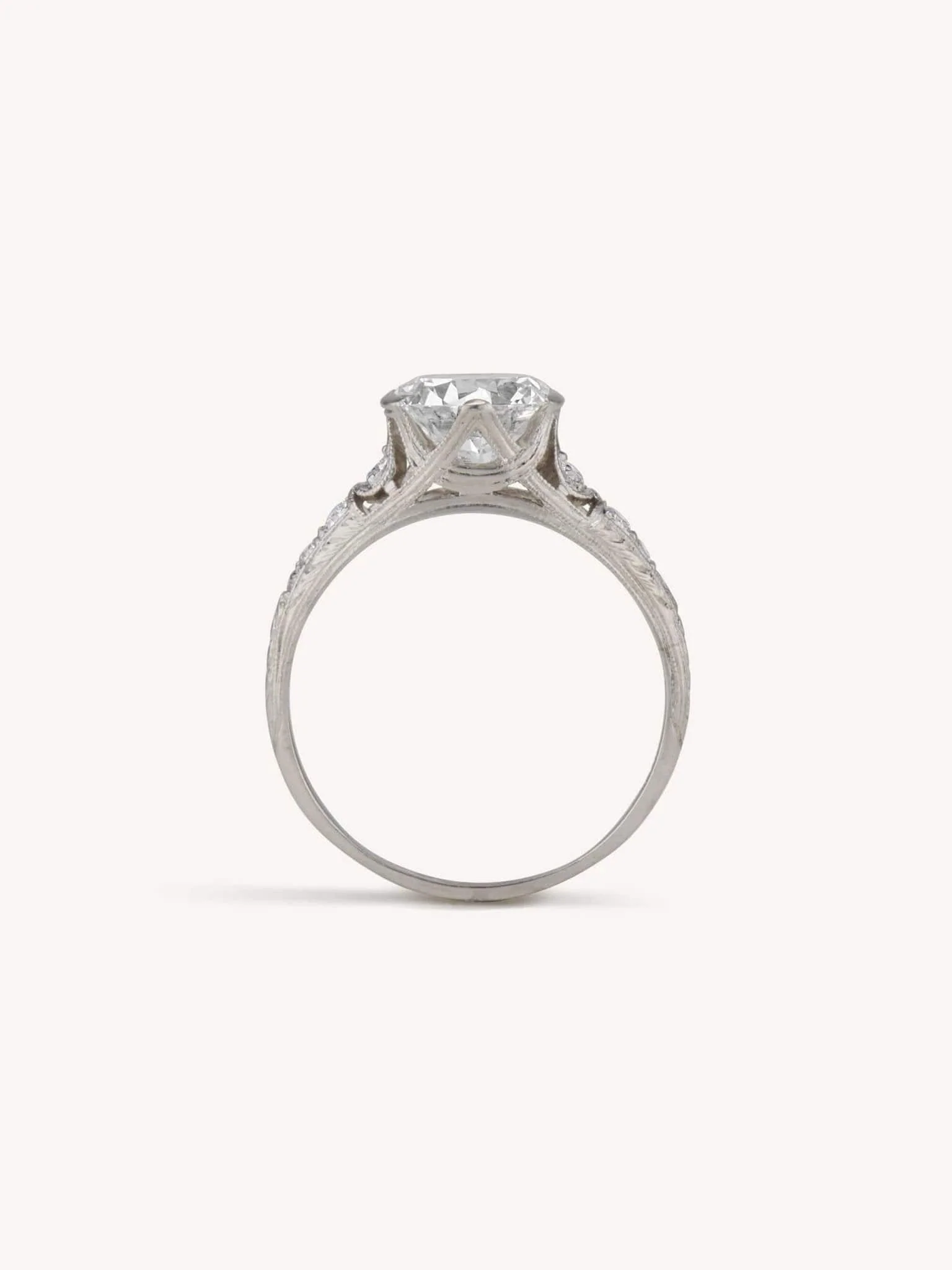Tiffany & Co. Art Deco 1.64 Carat Diamond Vintage Engagement Ring - Image 7