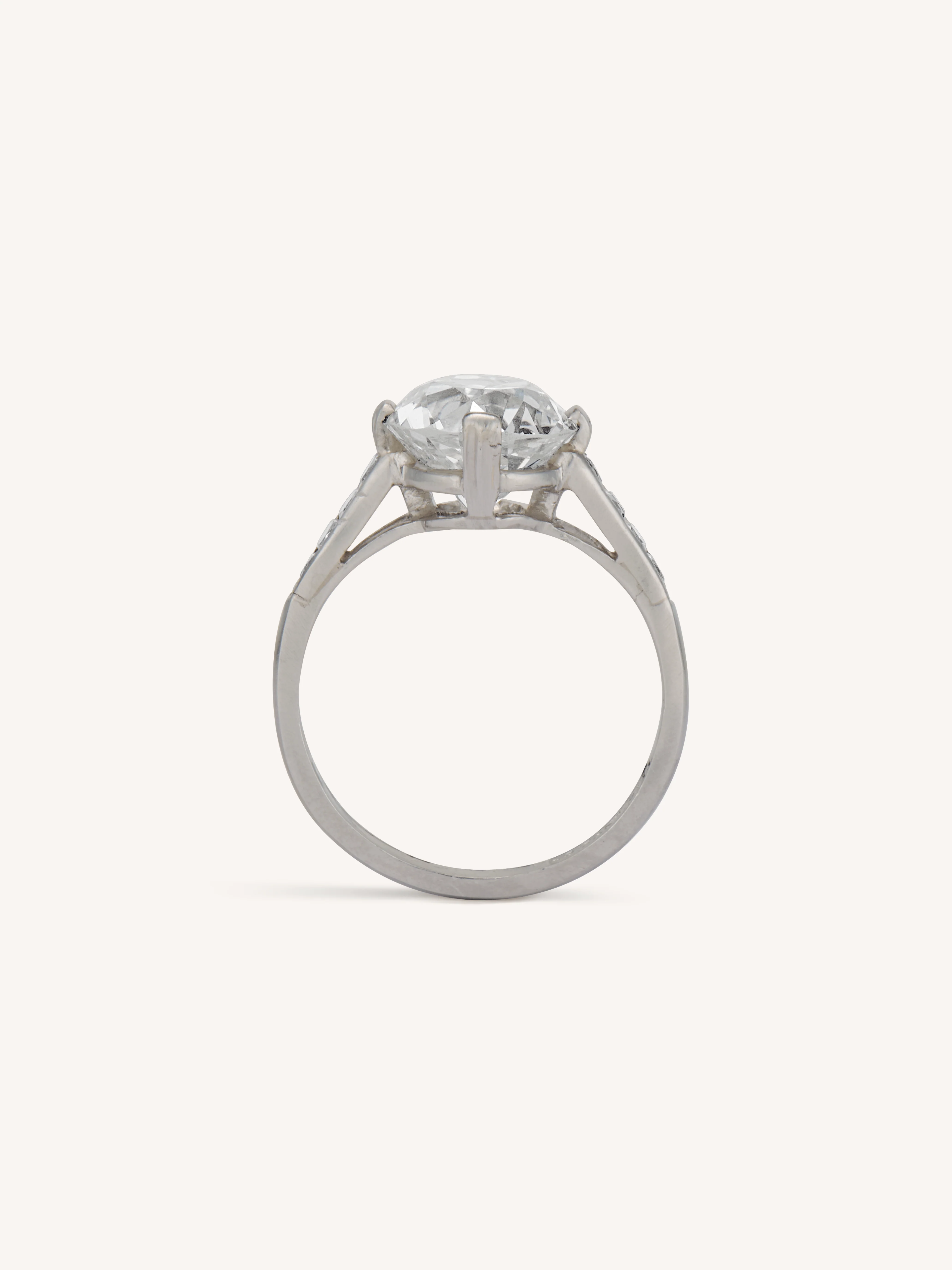 Tiffany & Co. Art Deco 2.75 Carat Old European Cut Diamond Vintage Engagement Ring - Image 5