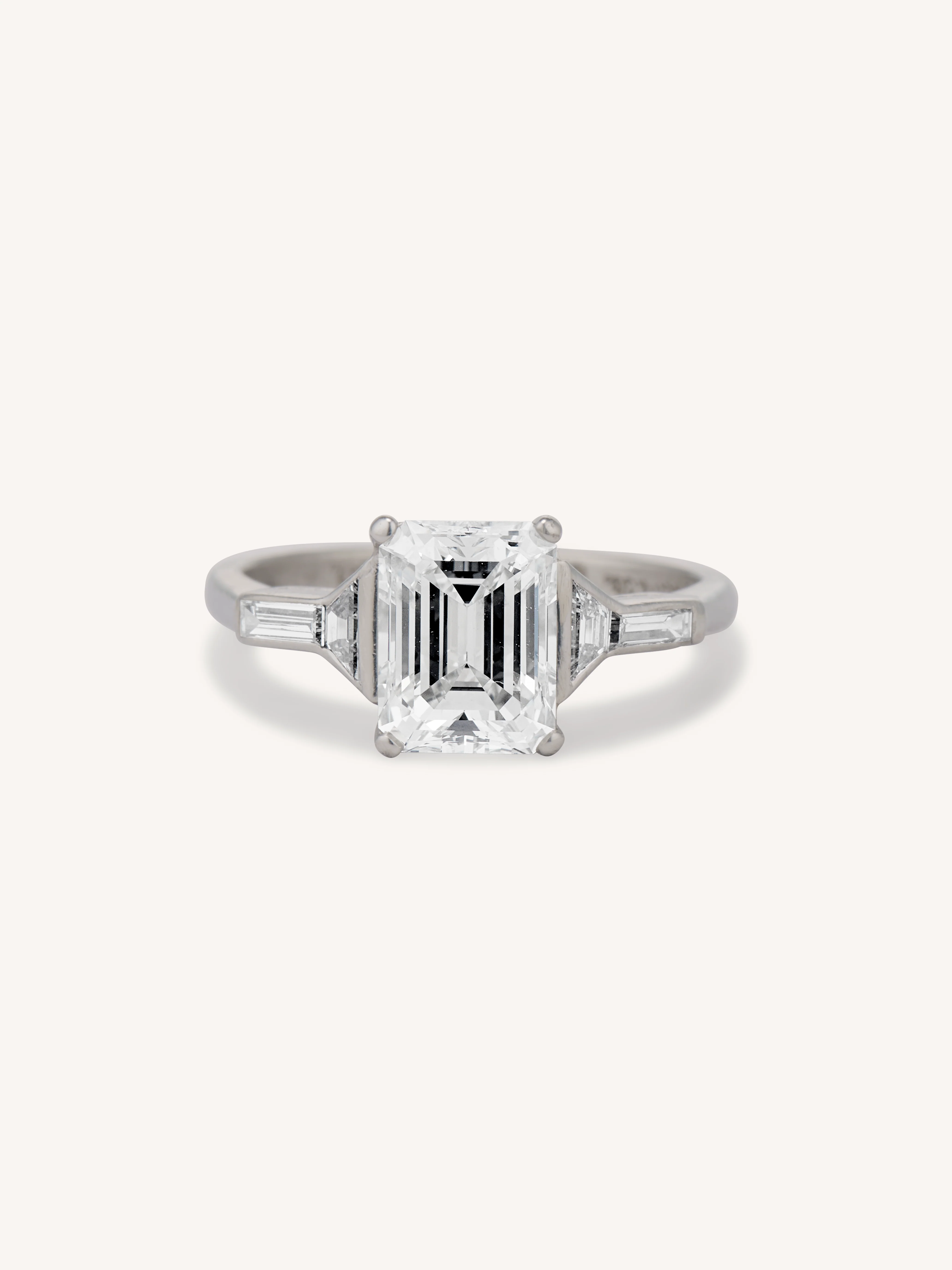 Tiffany & Co. Art Deco 1.91 Carat Emerald Cut Vintage Engagement Ring