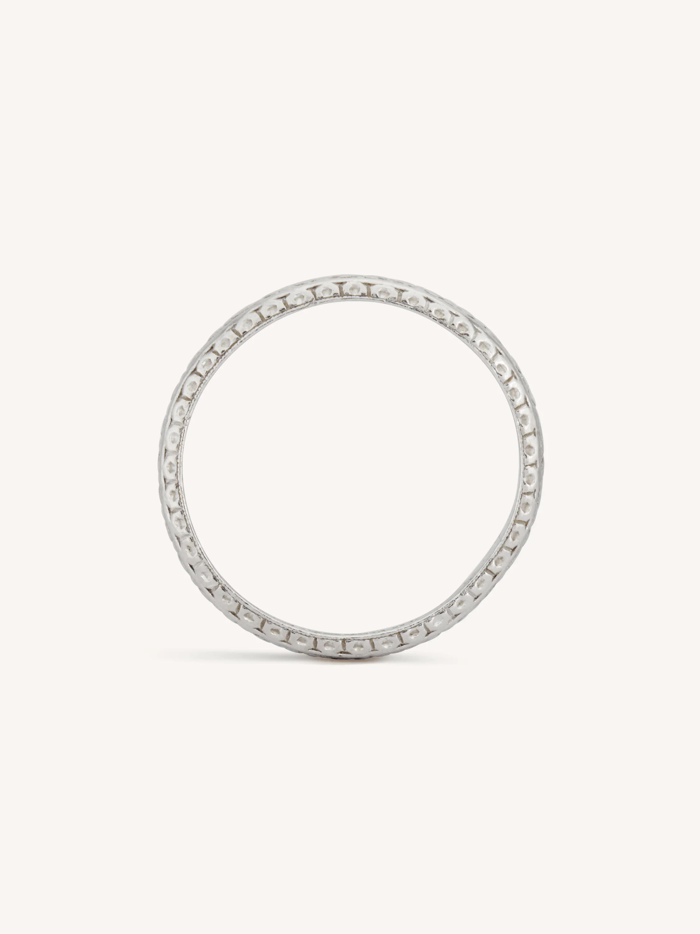 Tiffany & Co. Art Deco Engraved Platinum Vintage Wedding Band - Size 6 - Image 4