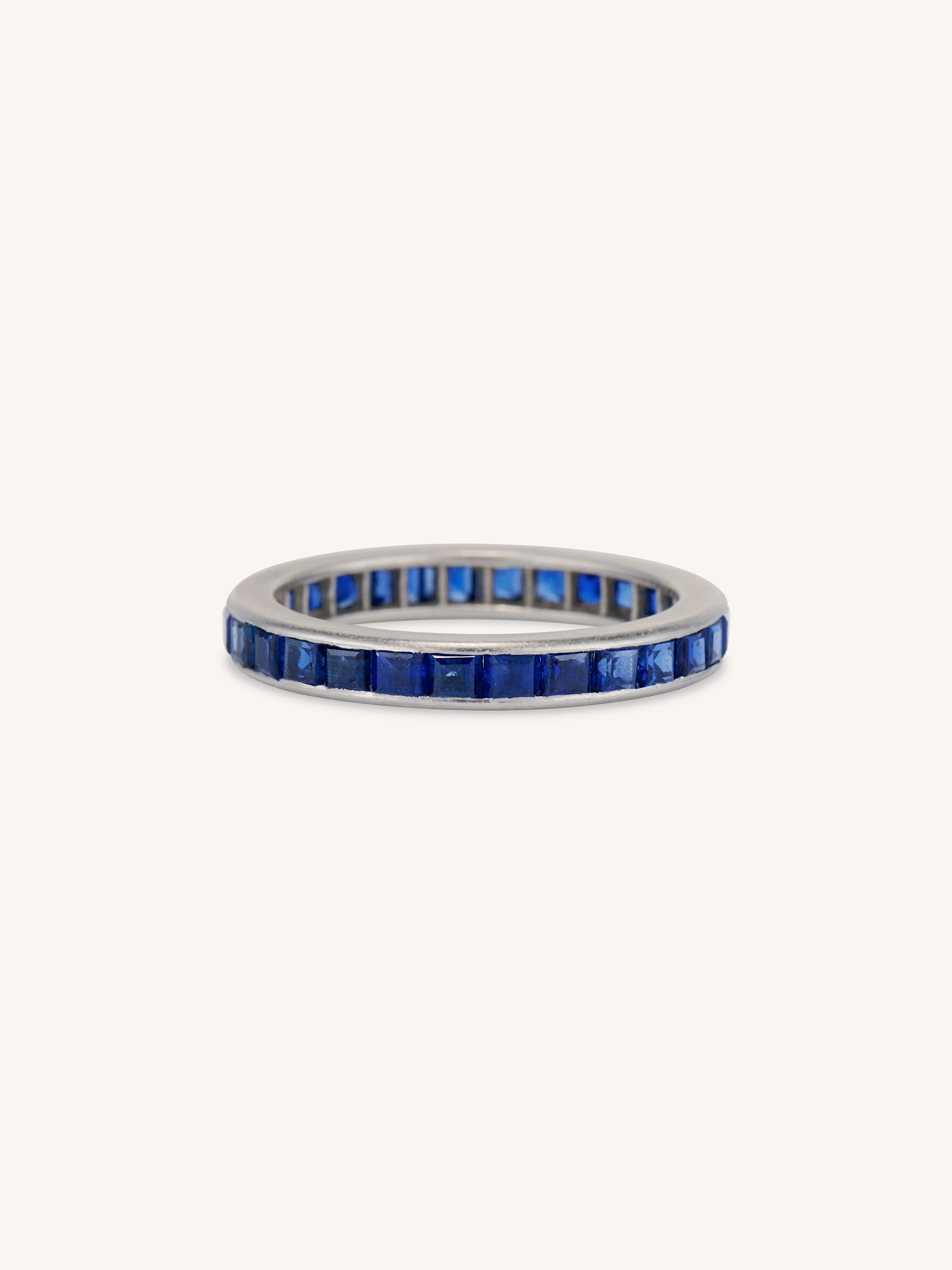Tiffany & Co. 1.77 Carat Art Deco Sapphire Vintage Eternity Wedding Band - Size 5.5