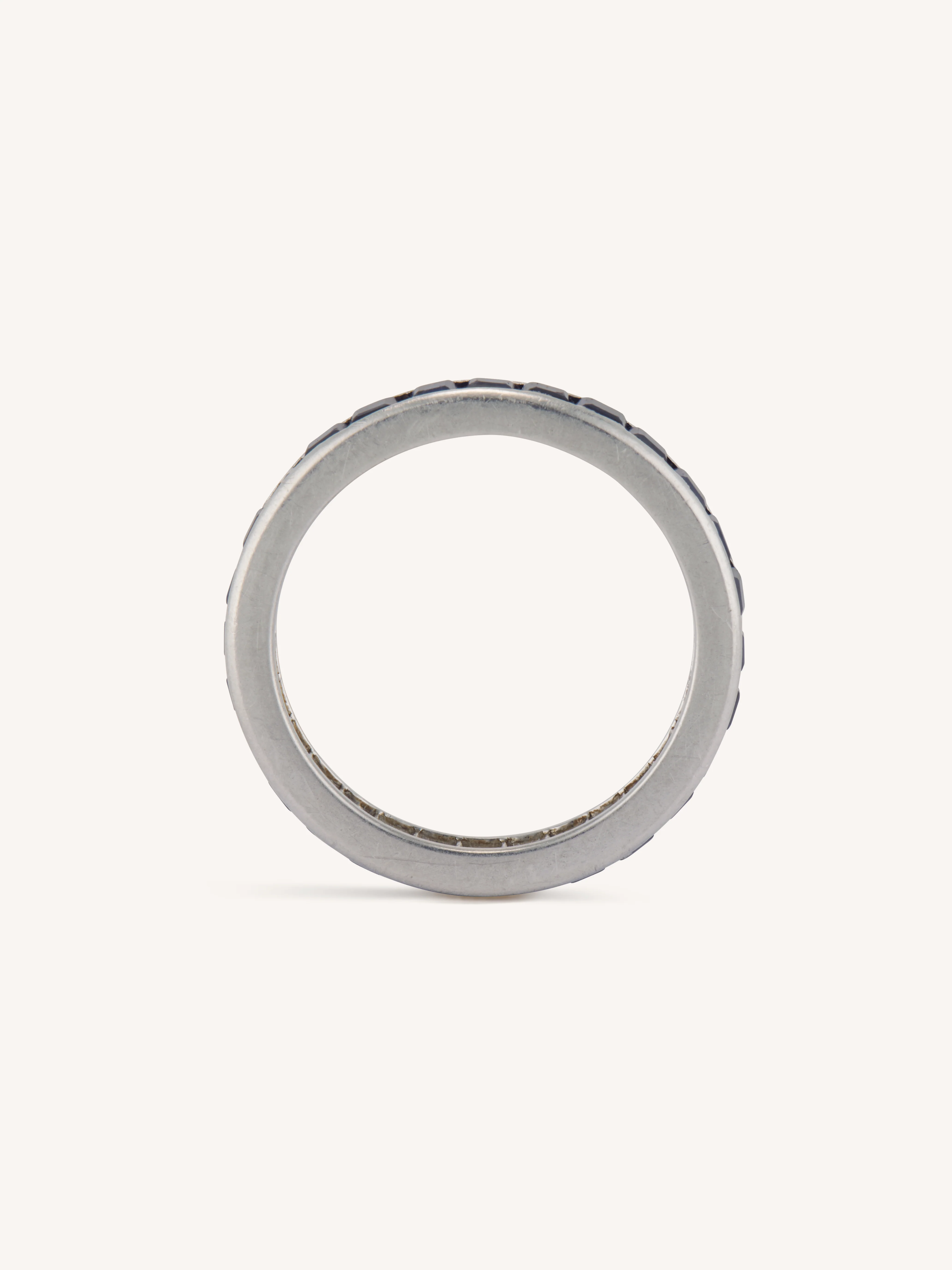 Tiffany & Co. 1.77 Carat Art Deco Sapphire Vintage Eternity Wedding Band - Size 5.5 - Image 4