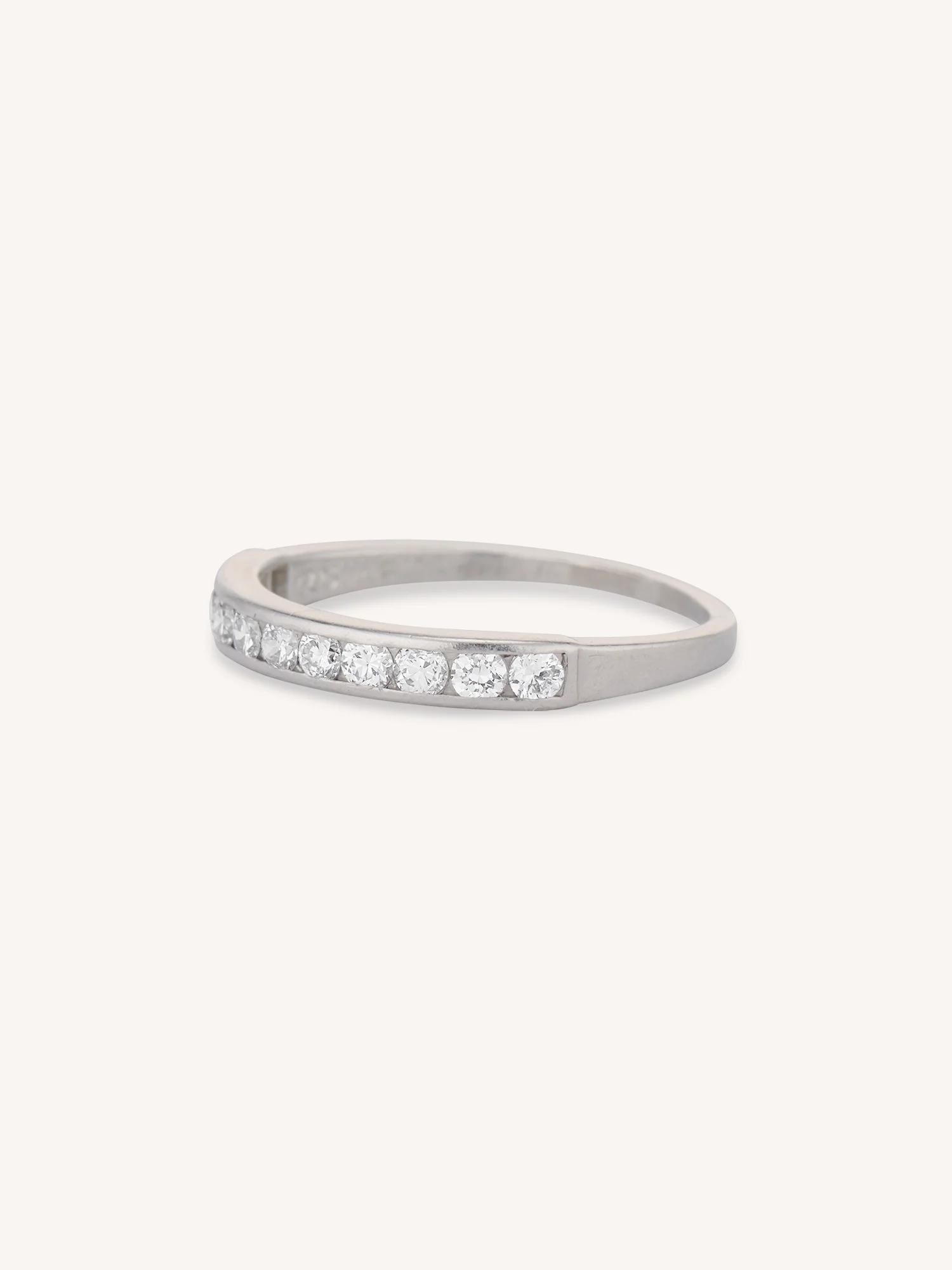 Tiffany & Co. Edwardian Diamond Vintage Wedding Half Band - Size 8 - Image 3