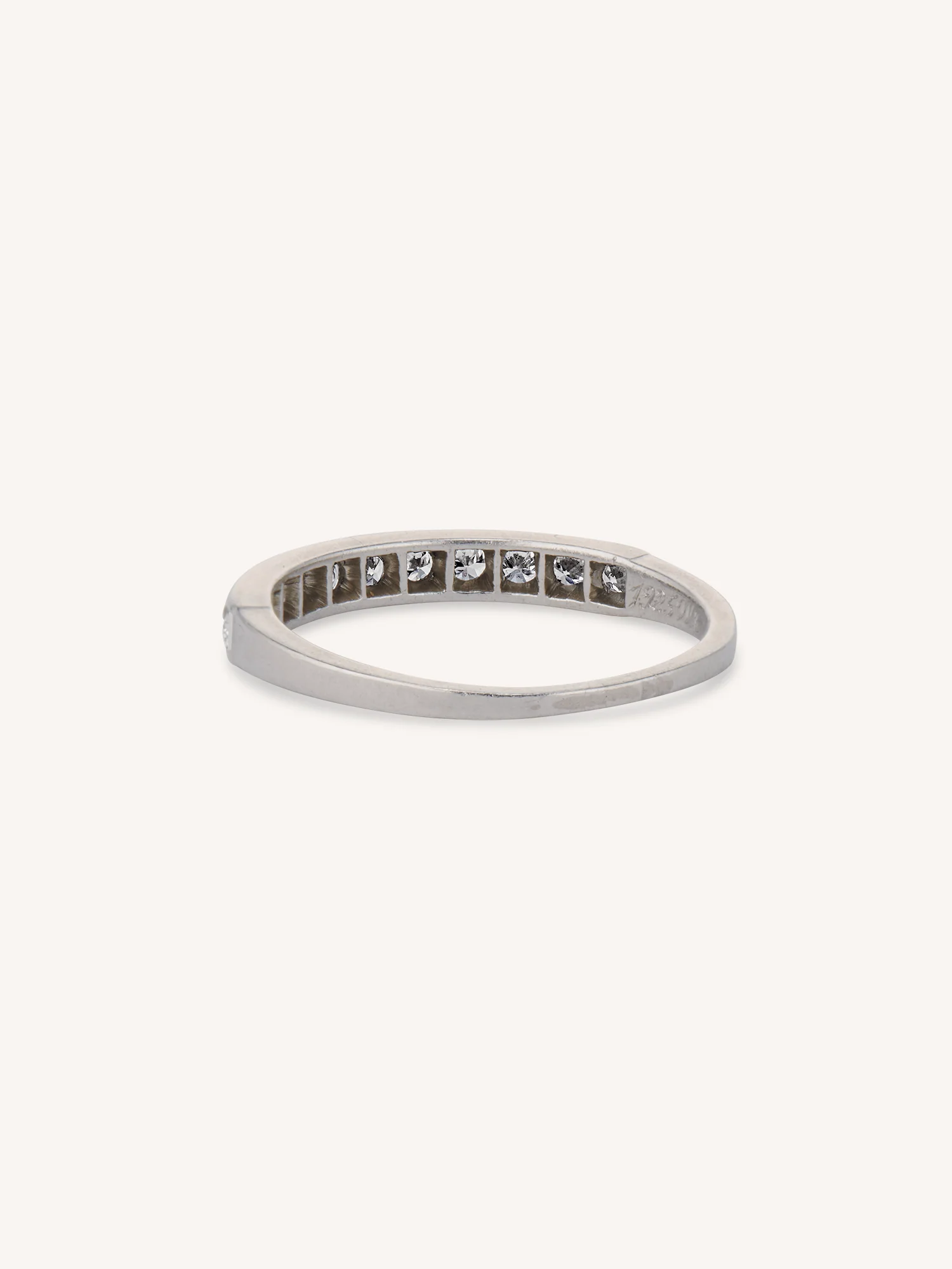 Tiffany & Co. Edwardian Diamond Vintage Wedding Half Band - Size 8 - Image 4