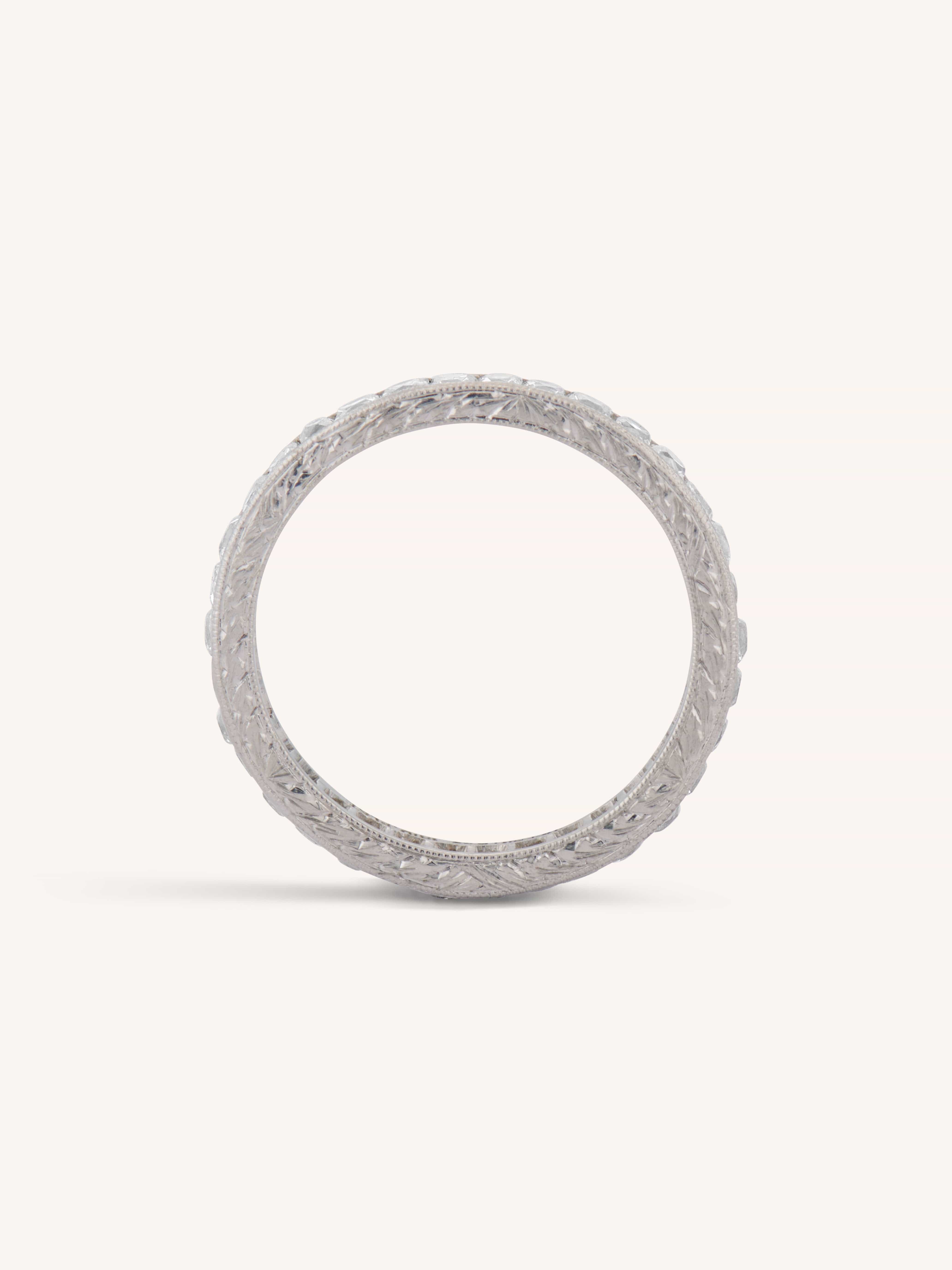 Tiffany & Co. 3 Carat Art Deco French Cut Diamond Platinum Eternity Band - Size 6.5 - Image 5