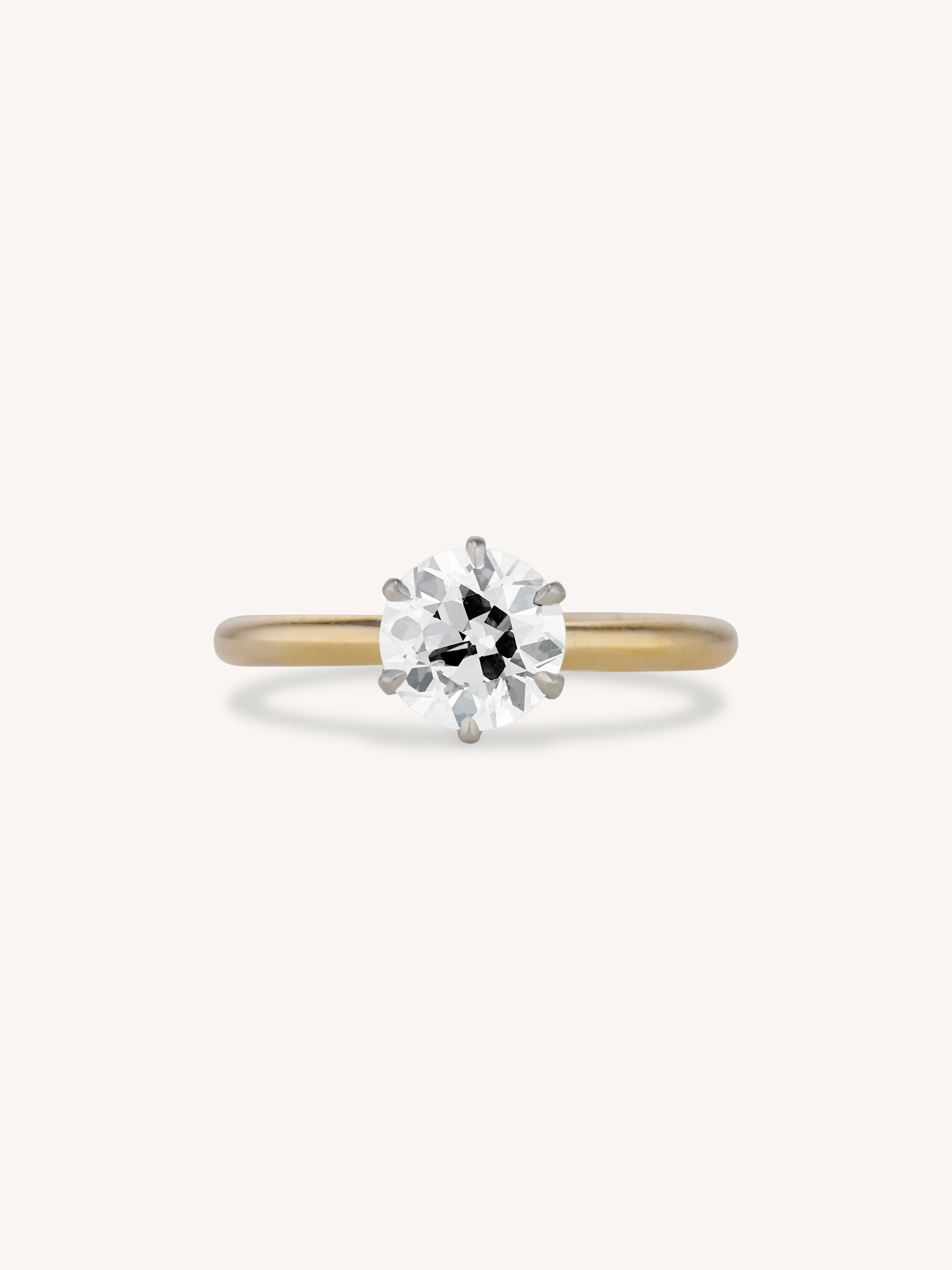 Tiffany & Co. Midcentury Six Prong 1.14 Carat Old European Cut Diamond Vintage Solitaire Engagement Ring