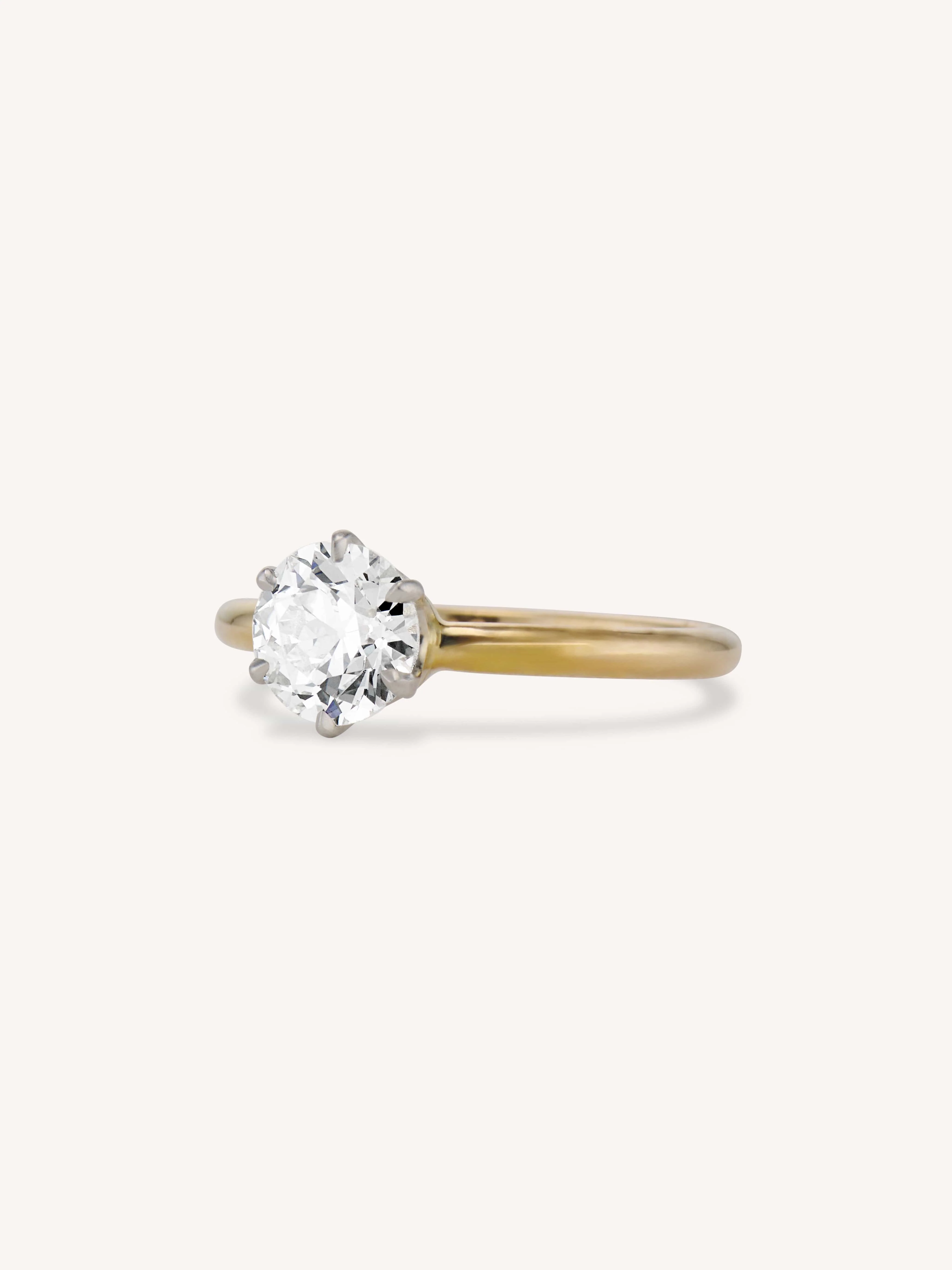 Tiffany & Co. Midcentury Six Prong 1.14 Carat Old European Cut Diamond Vintage Solitaire Engagement Ring - Image 4