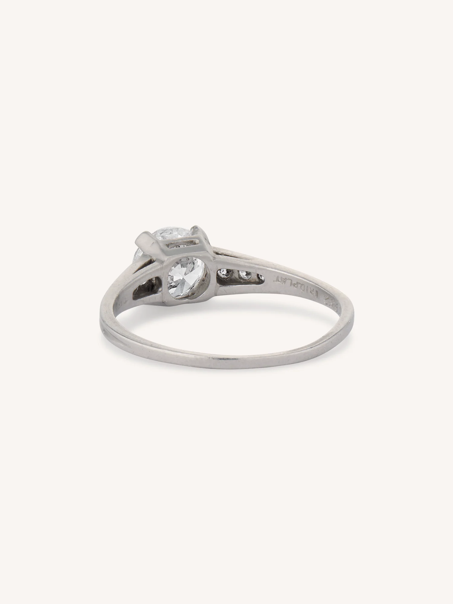Tiffany & Co. 1.05 Carat Old European Cut Diamond Platinum Vintage Engagement Ring - Image 5