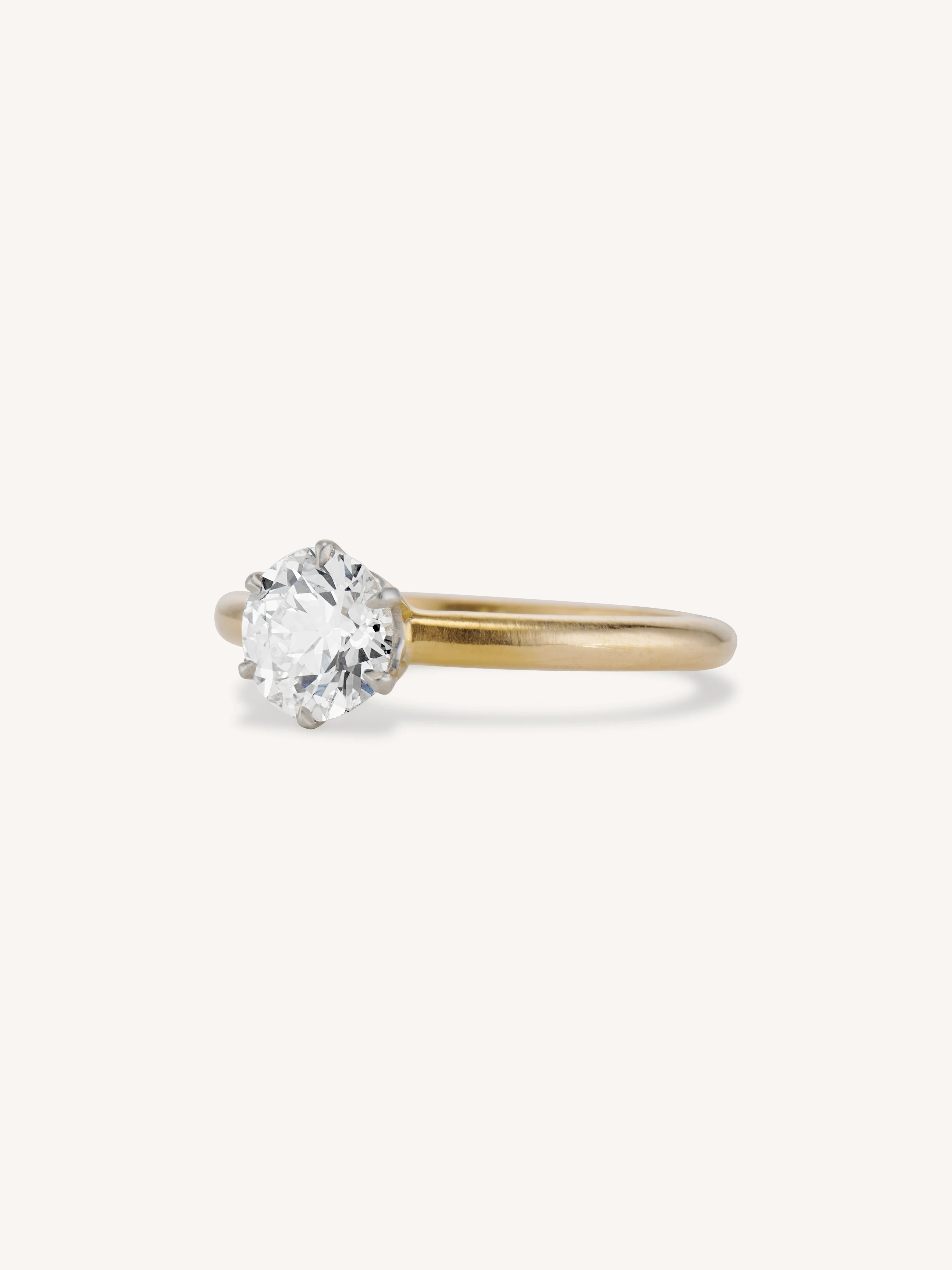 Tiffany & Co. Solitaire Mid Century 1.20 Carat Old European Cut Diamond Vintage Engagement Ring - Image 5