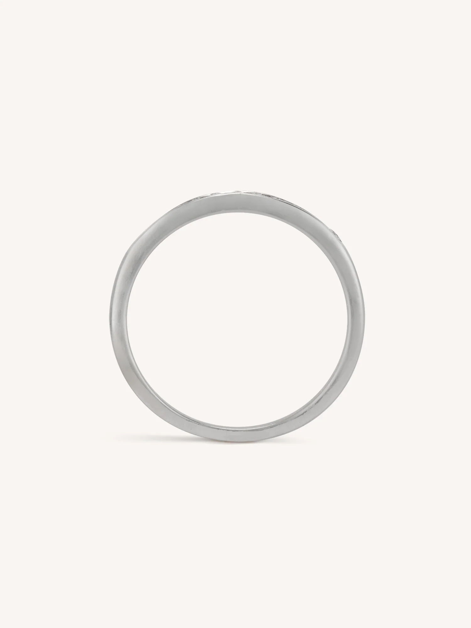 Tiffany & Co. Vintage Diamond Platinum Half Eternity Wedding Band - Size 7 - Image 6