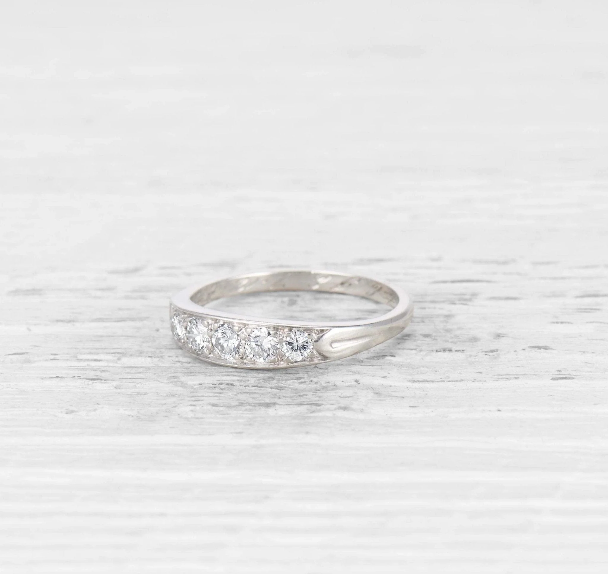 TIFFANY DIAMOND HALF HOOP WEDDING BAND