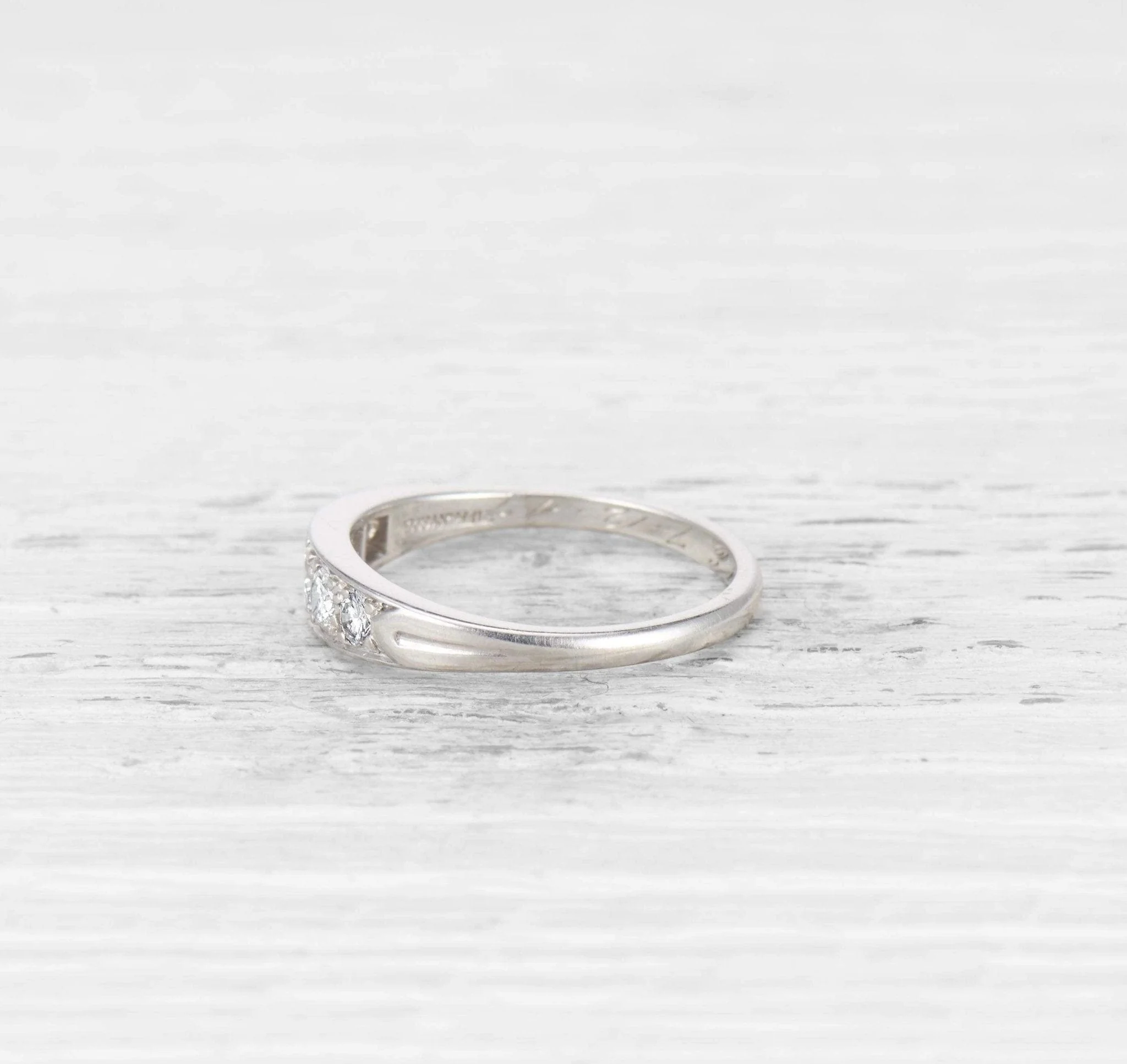 TIFFANY DIAMOND HALF HOOP WEDDING BAND - Image 3