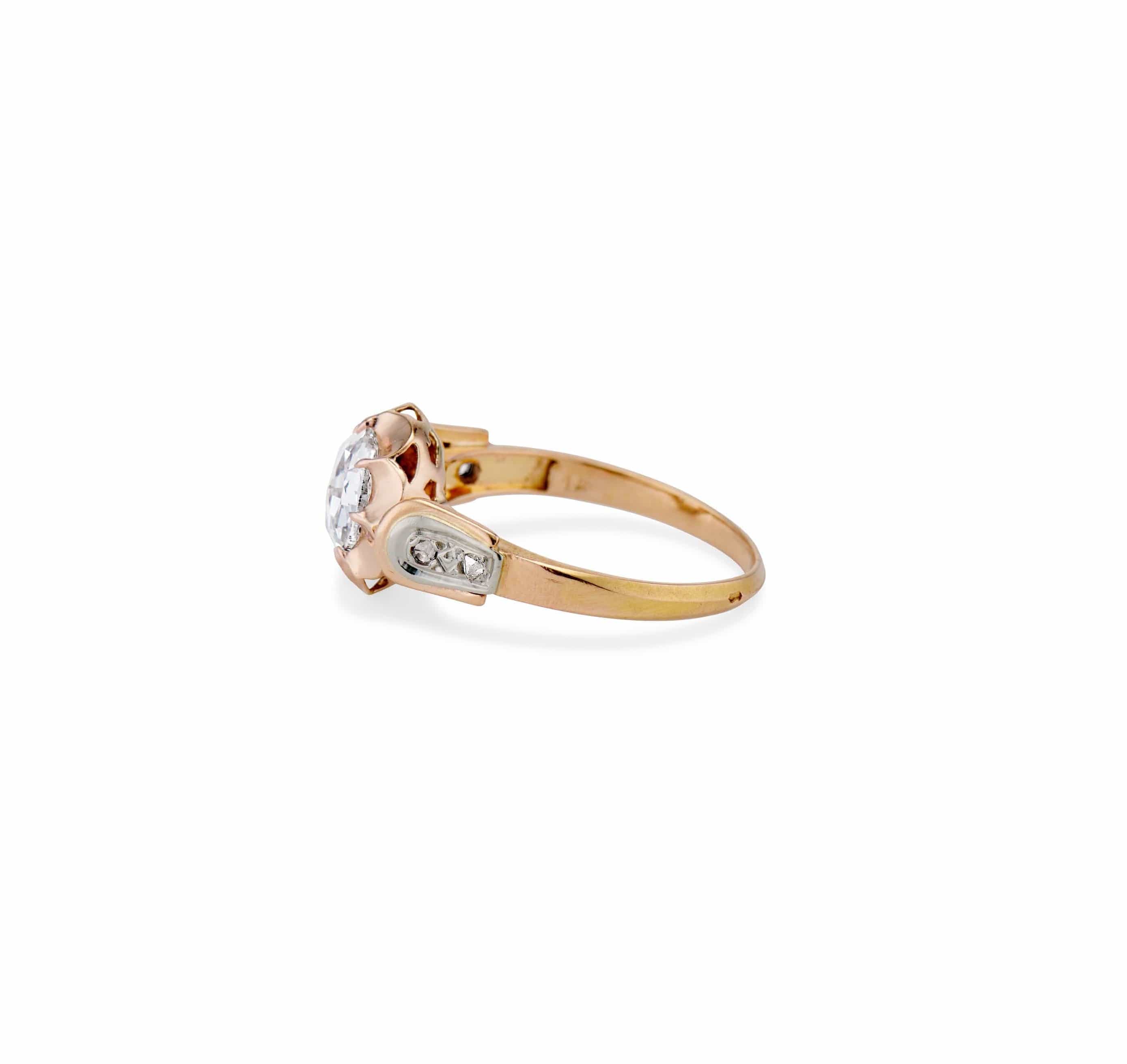 Victorian 1.02 Carat Rose Cut Diamond Engagement Ring, France - Image 3