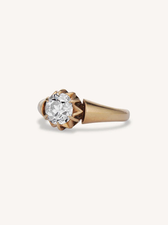 Victorian 1.05 Carat Old European Diamond Antique Engagement Ring - Image 4
