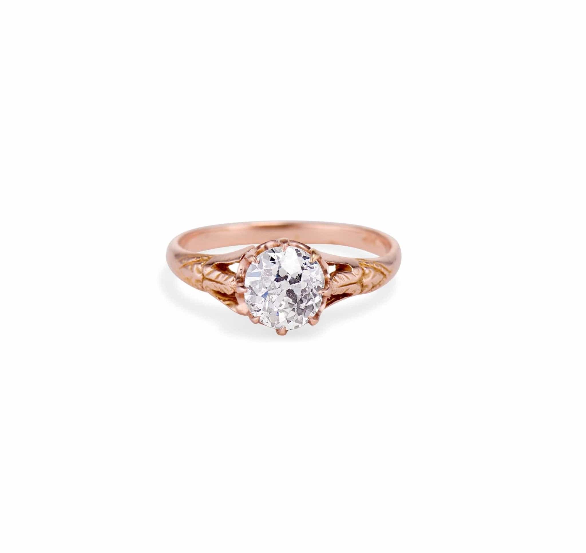 Victorian 1.05 Carat Old European Diamond Engagement Ring