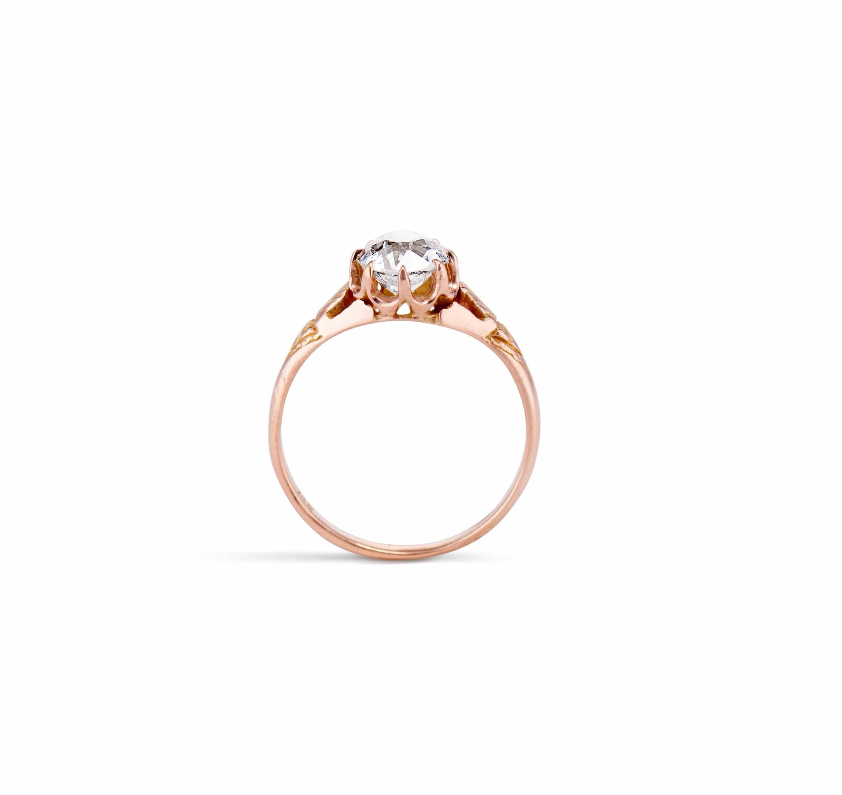 Victorian 1.05 Carat Old European Diamond Engagement Ring - Image 4