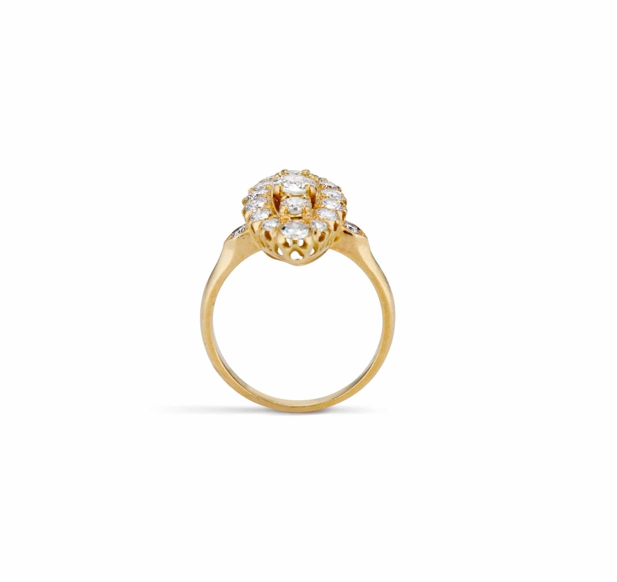 Victorian 1.50 Carat Diamond and Gold Dinner Ring, France - Image 4