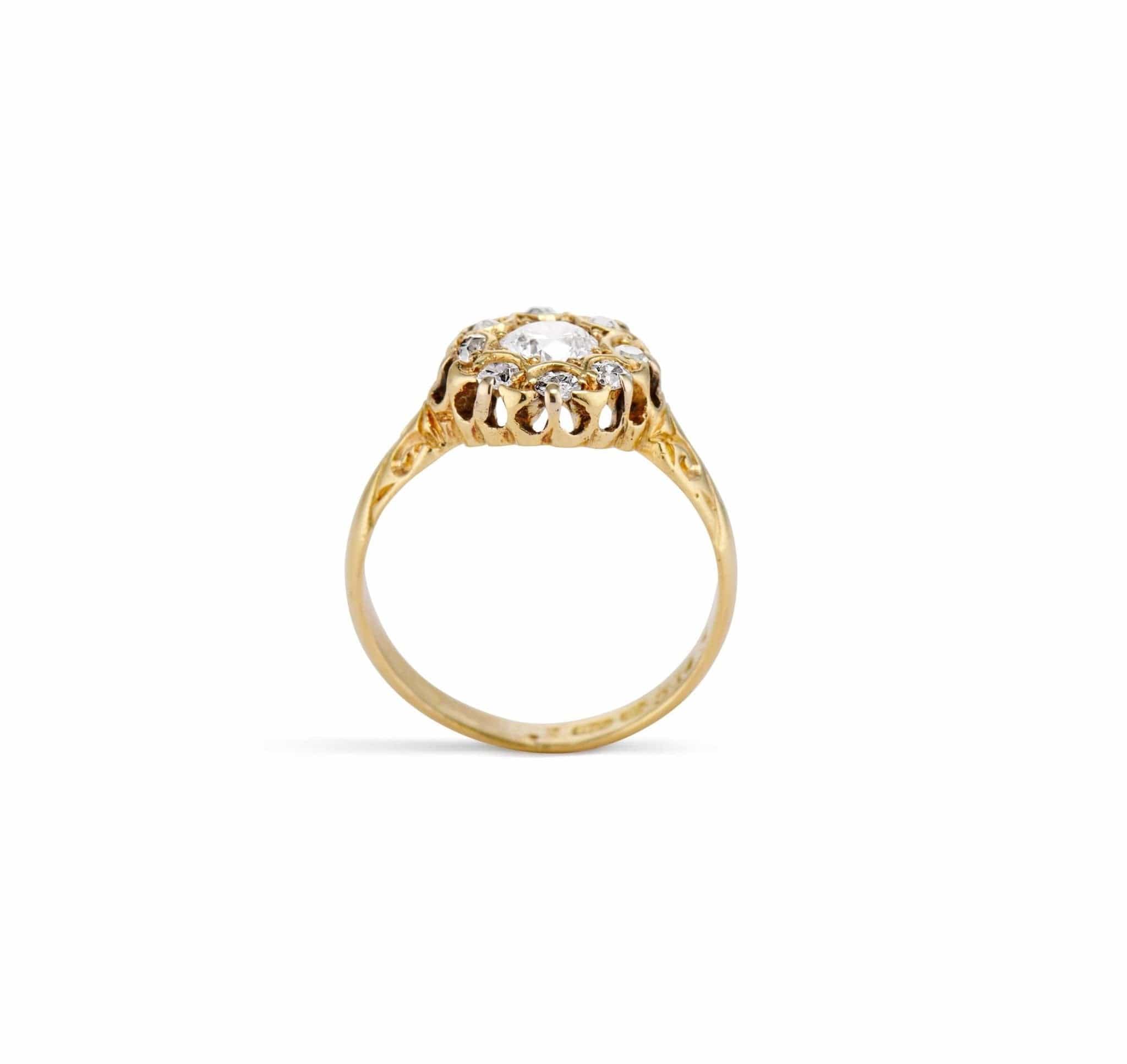 Victorian .33 Carat Old European Diamond Engagement Ring, England - Image 4