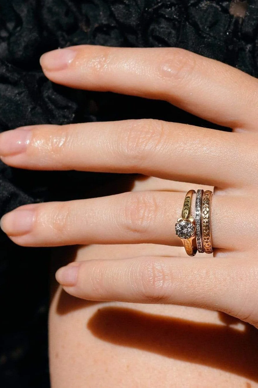 Victorian .61 Old European Diamond and Gold Engagement Ring - Image 5