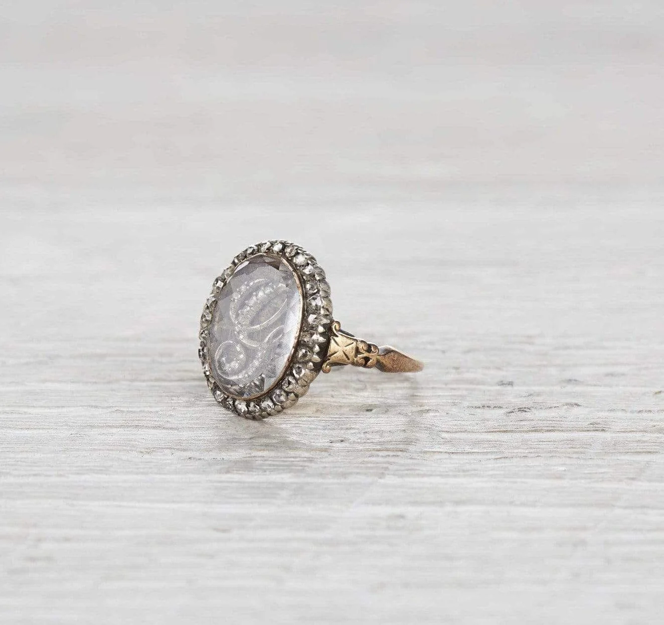 Victorian Braided Hair Mourning Ring