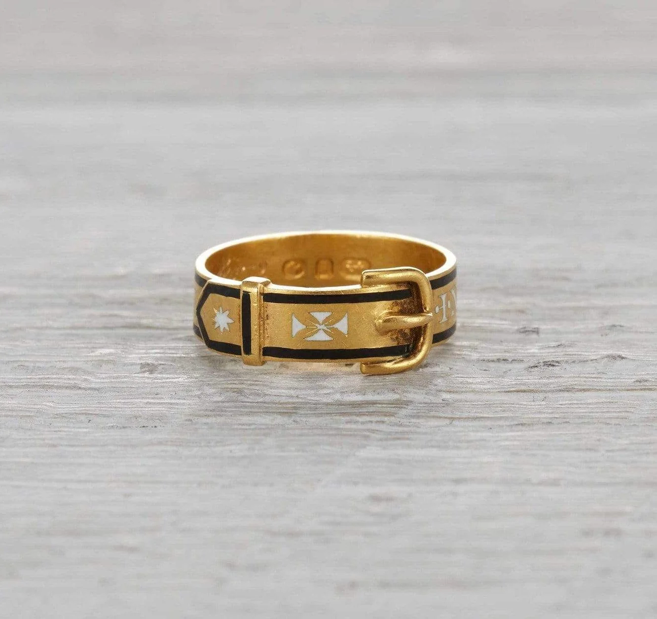 Victorian Buckle Mourning Ring - Image 2