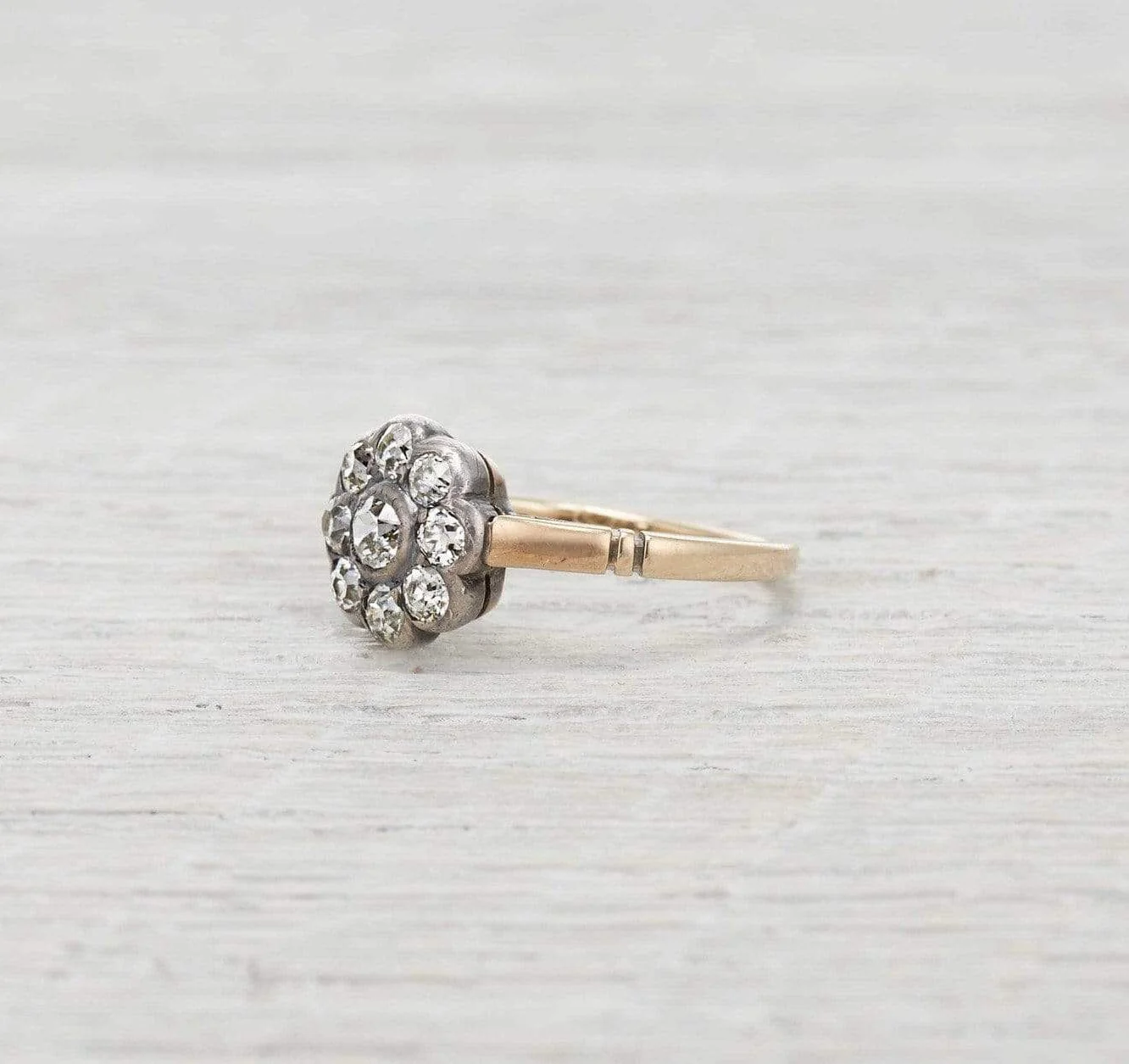 Victorian Cluster Engagement Ring