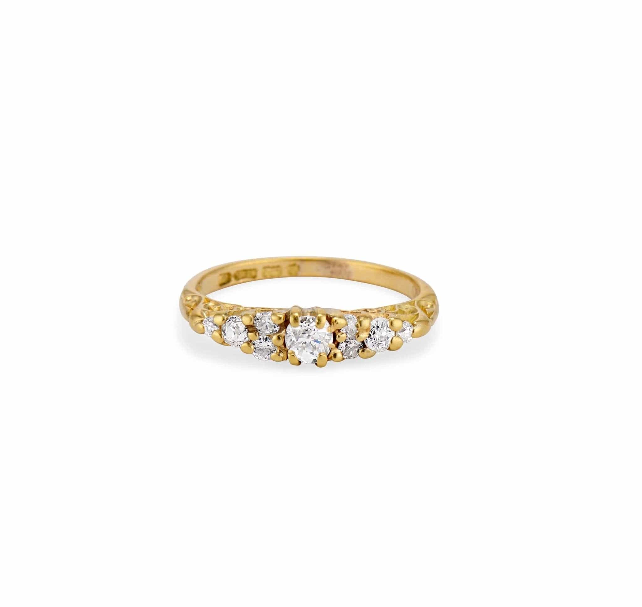 Victorian Diamond & Gold Ring, England
