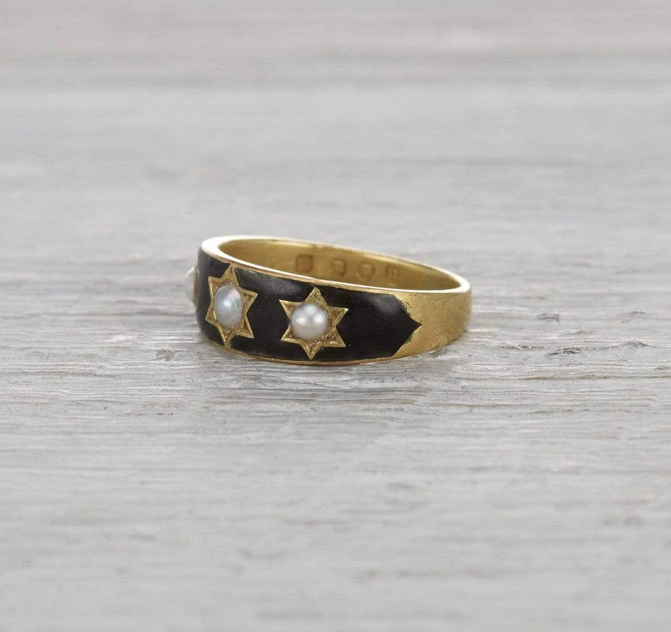 Victorian Enamel Mourning Ring