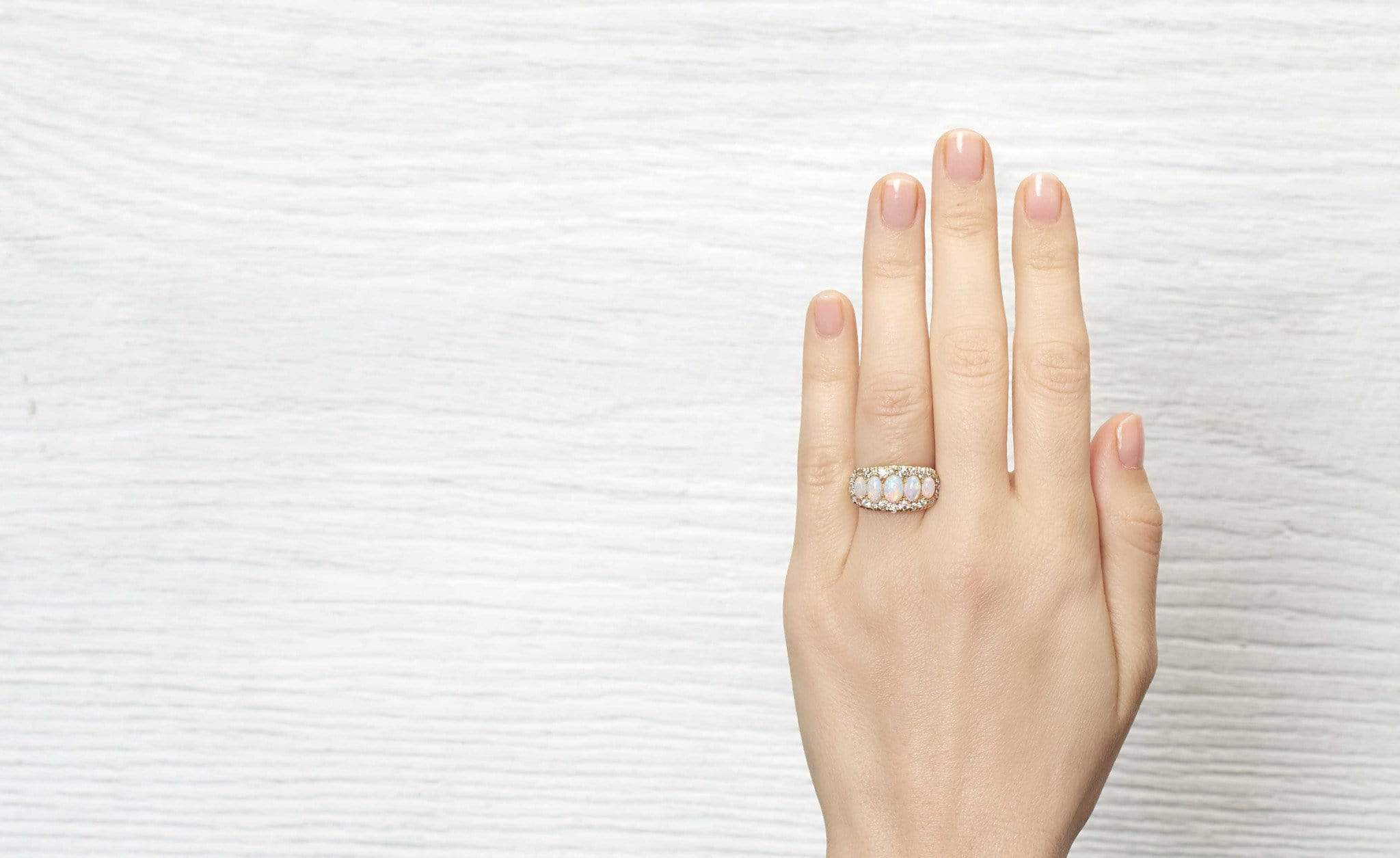 Victorian Five Stone Opal Ring - Image 5