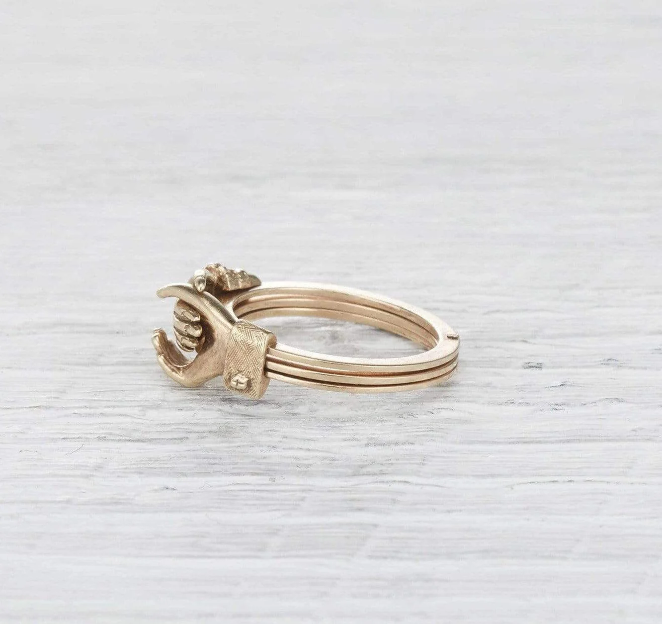 Victorian Gimmel Ring - Image 4