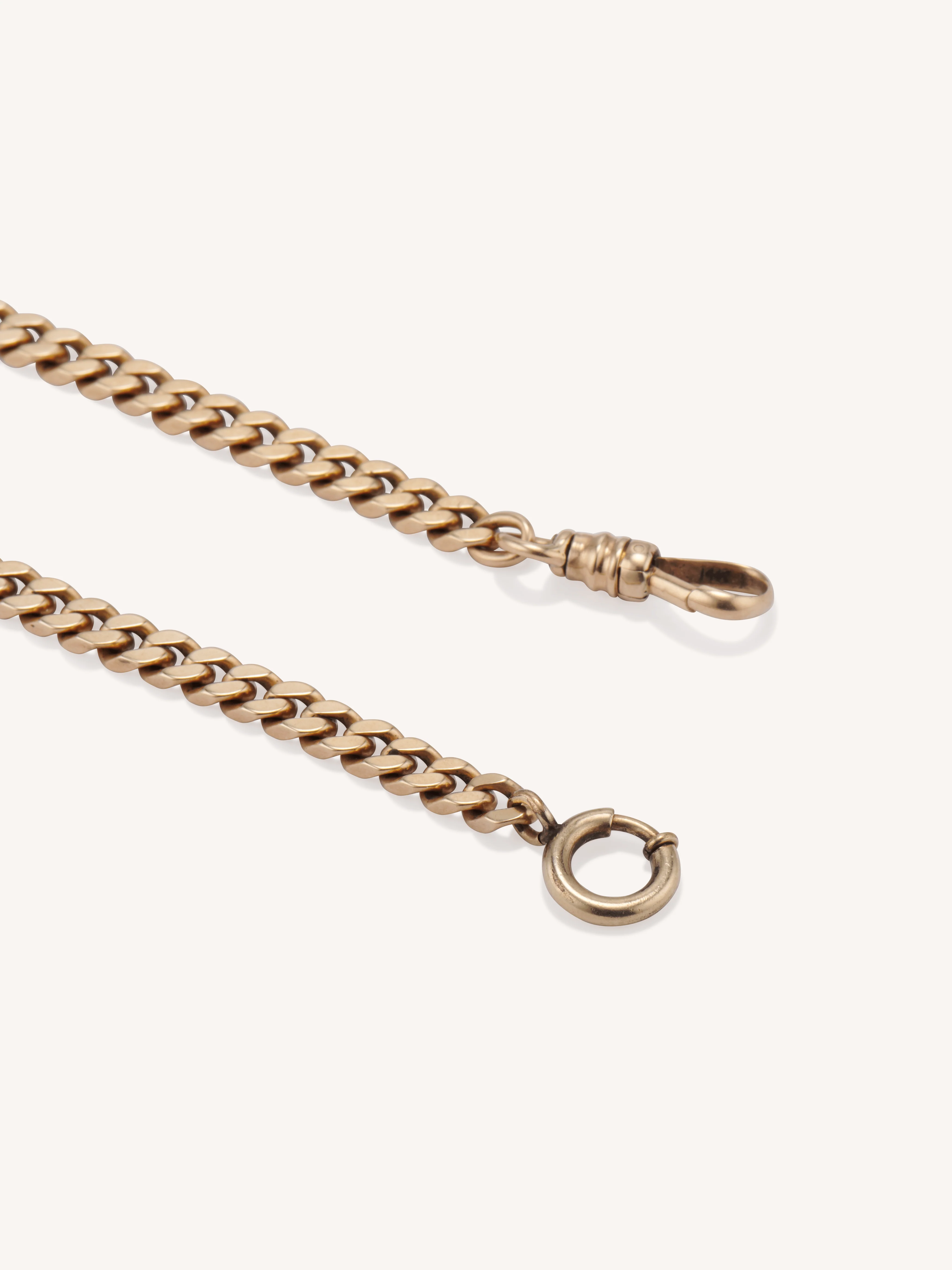 Victorian Gold Albert Chain, Locket & Watch Fob Antique Necklace - Image 5